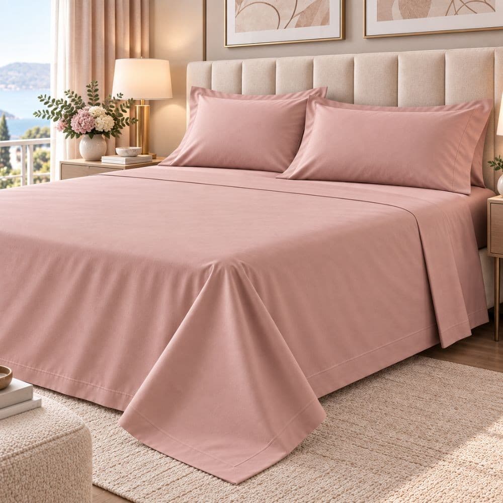 Lenzuola Matrimoniali Cotone Botticelli Home Solid Color - 20