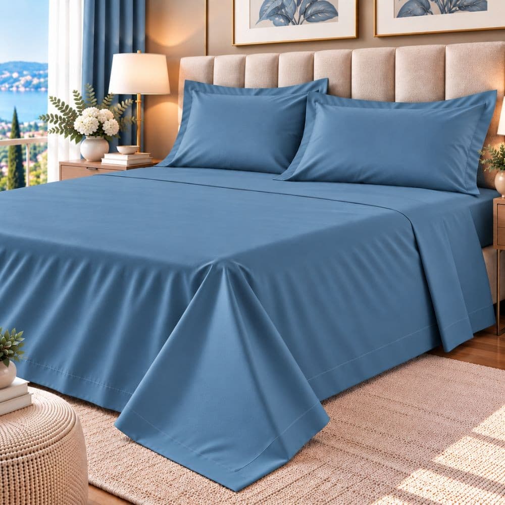 Lenzuola Matrimoniali Cotone Botticelli Home Solid Color - 3
