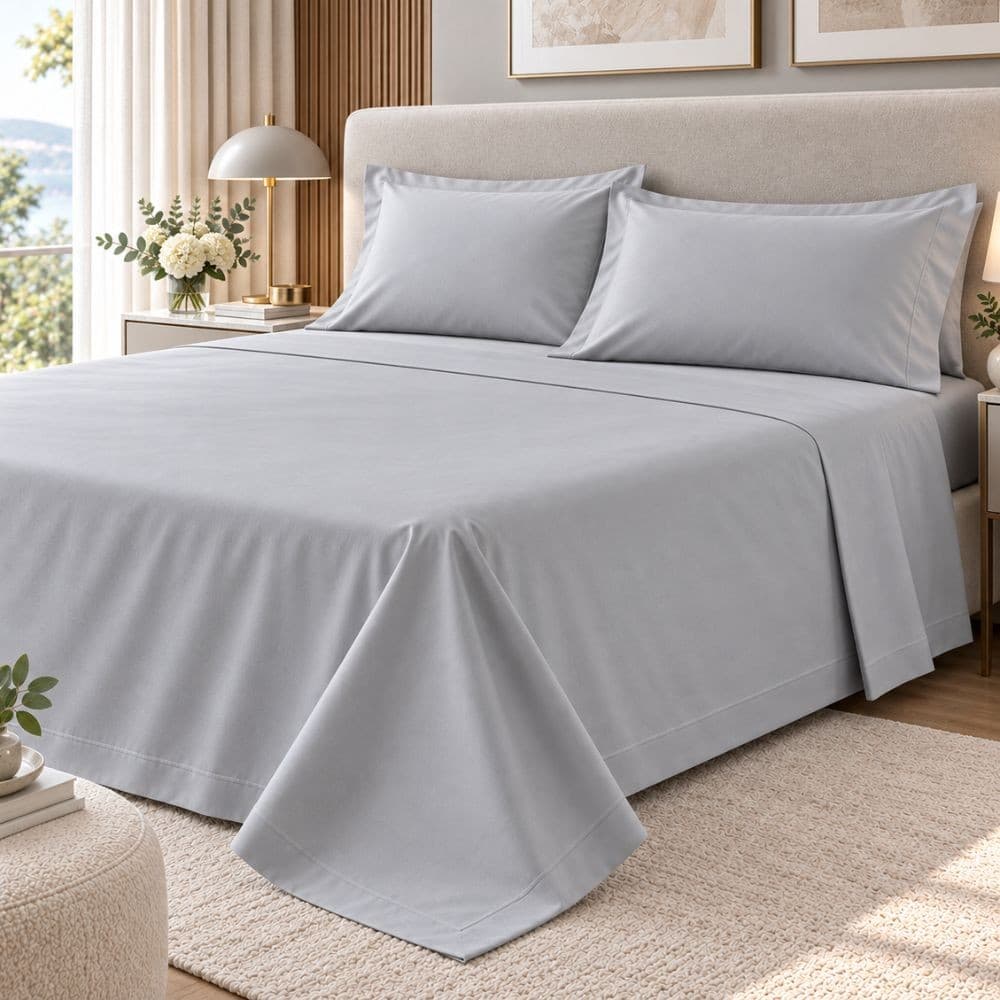 Lenzuola Matrimoniali Cotone Botticelli Home Solid Color - 23