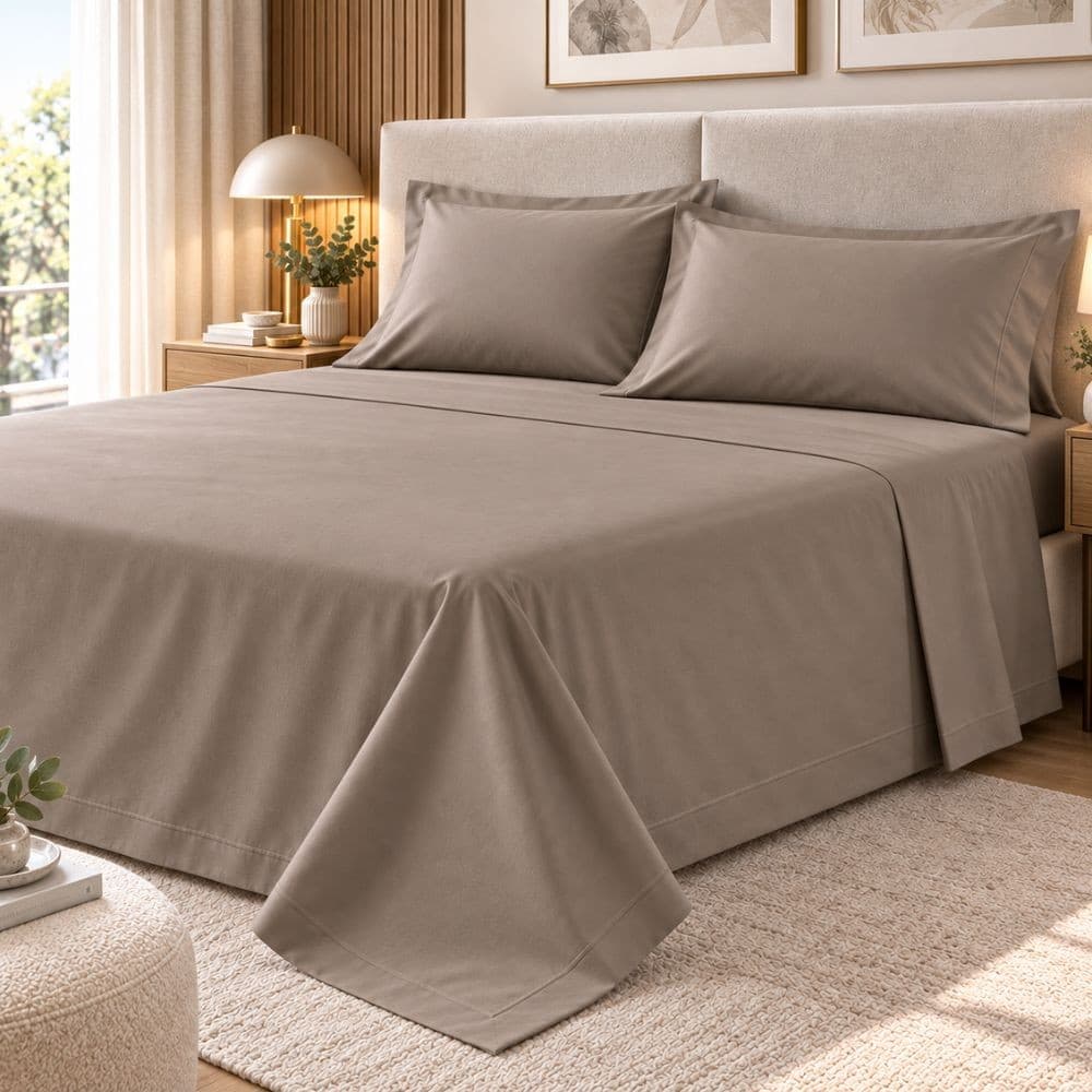 Lenzuola Matrimoniali Cotone Botticelli Home Solid Color - 25