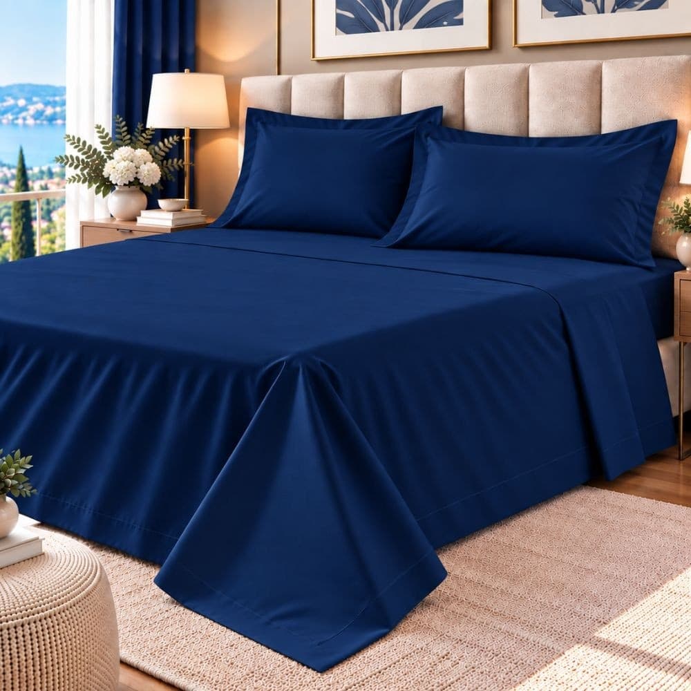 Lenzuola Matrimoniali Cotone Botticelli Home Solid Color - 4