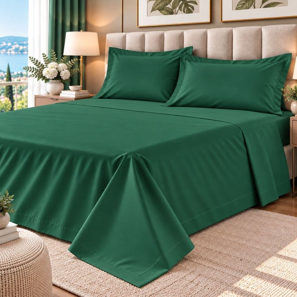 Lenzuola Matrimoniali Cotone Botticelli Home Solid Color - 6