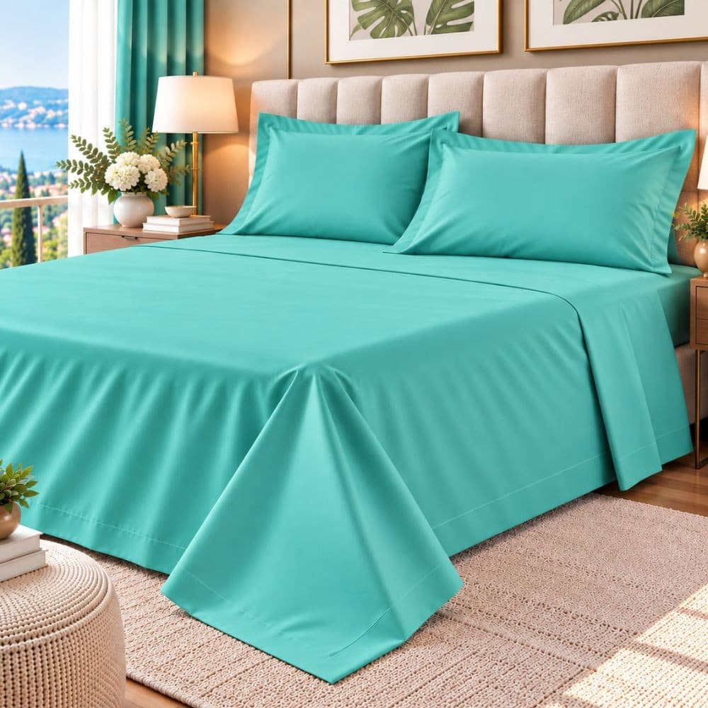 Lenzuola Matrimoniali Cotone Botticelli Home Solid Color - 7
