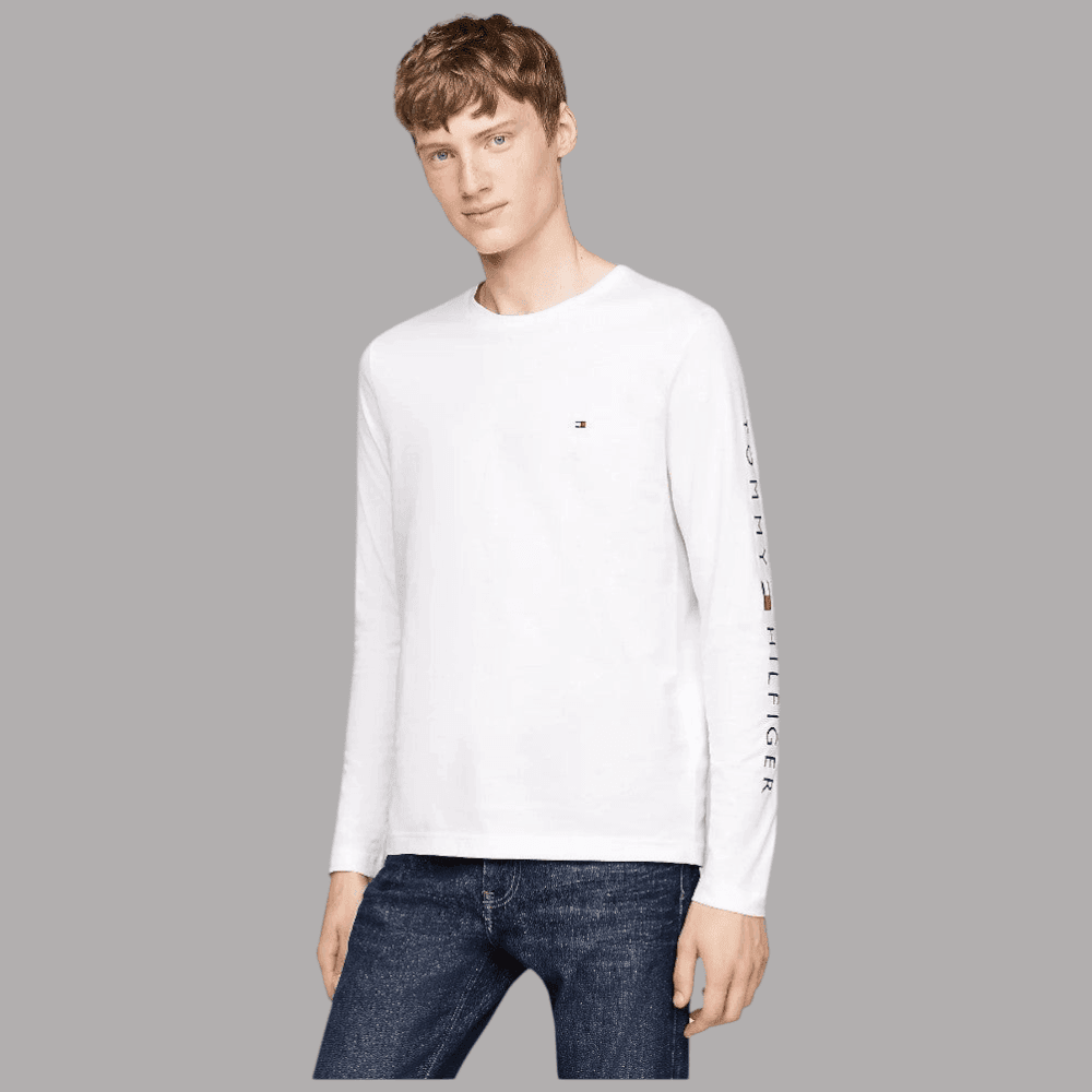 T-shirt manica lunga Tommy Hilfiger MW0MW09096 con logo ricamato Slim Fit - 6