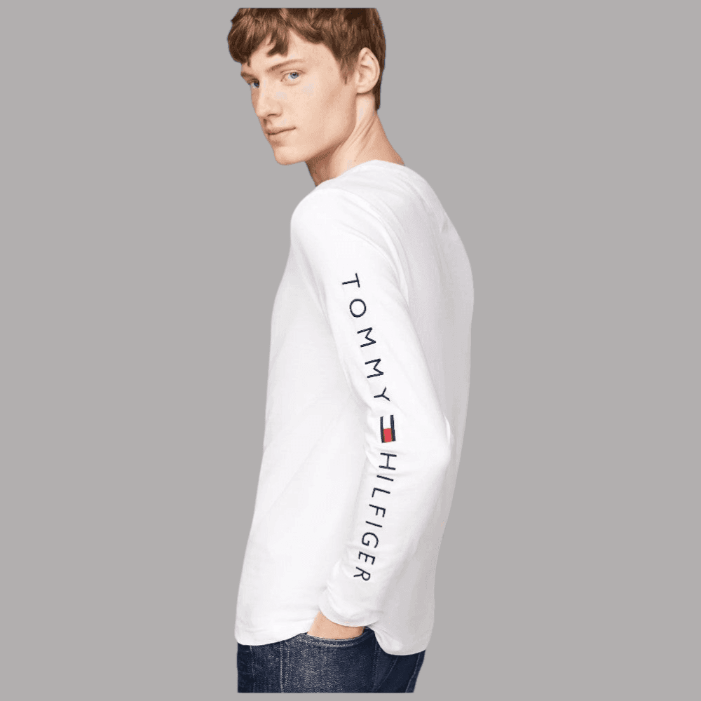 T-shirt manica lunga Tommy Hilfiger MW0MW09096 con logo ricamato Slim Fit - 2