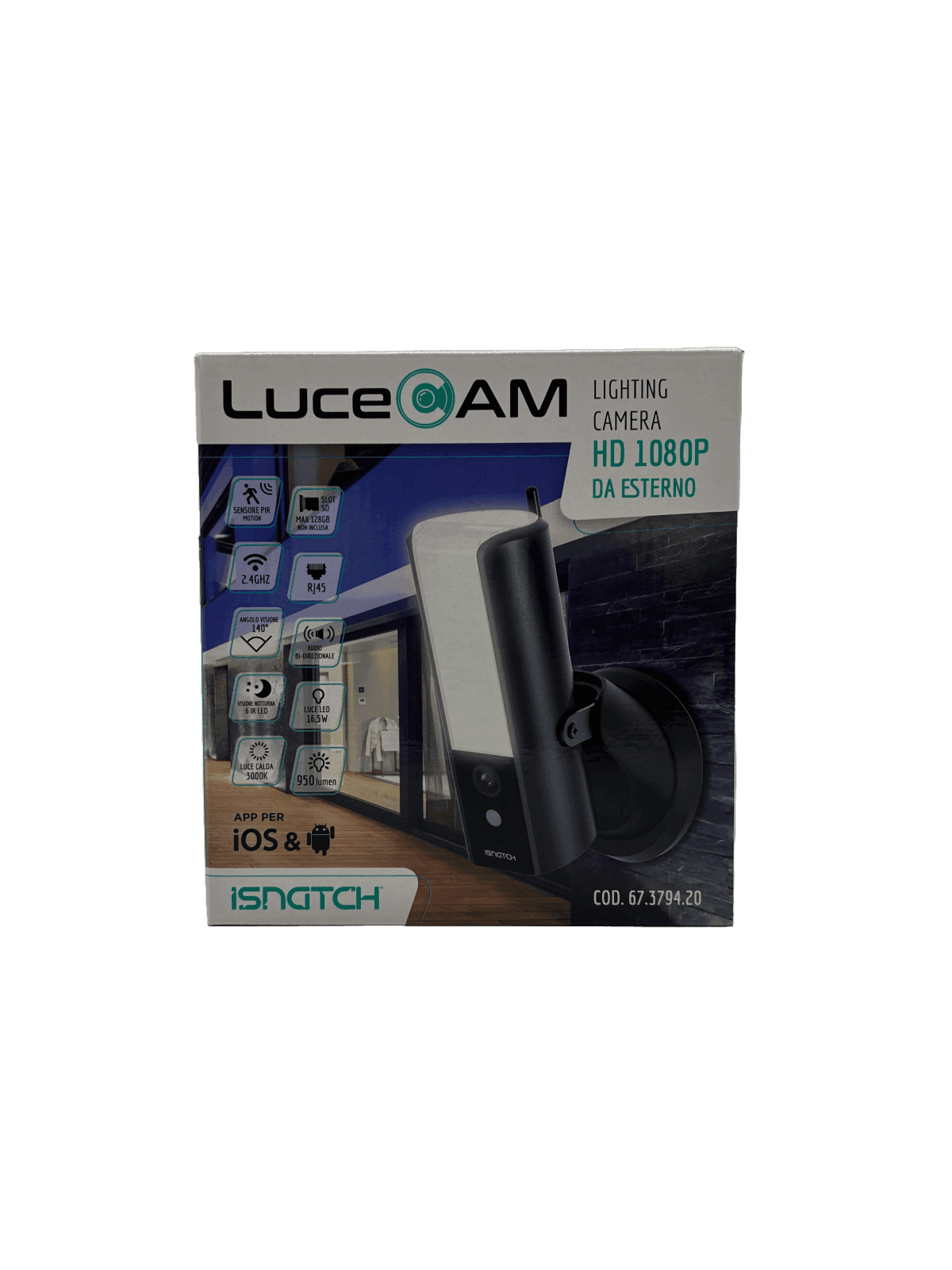 Telecamera con Lampada Isnatch Full HD da Esterno 1080P - 4