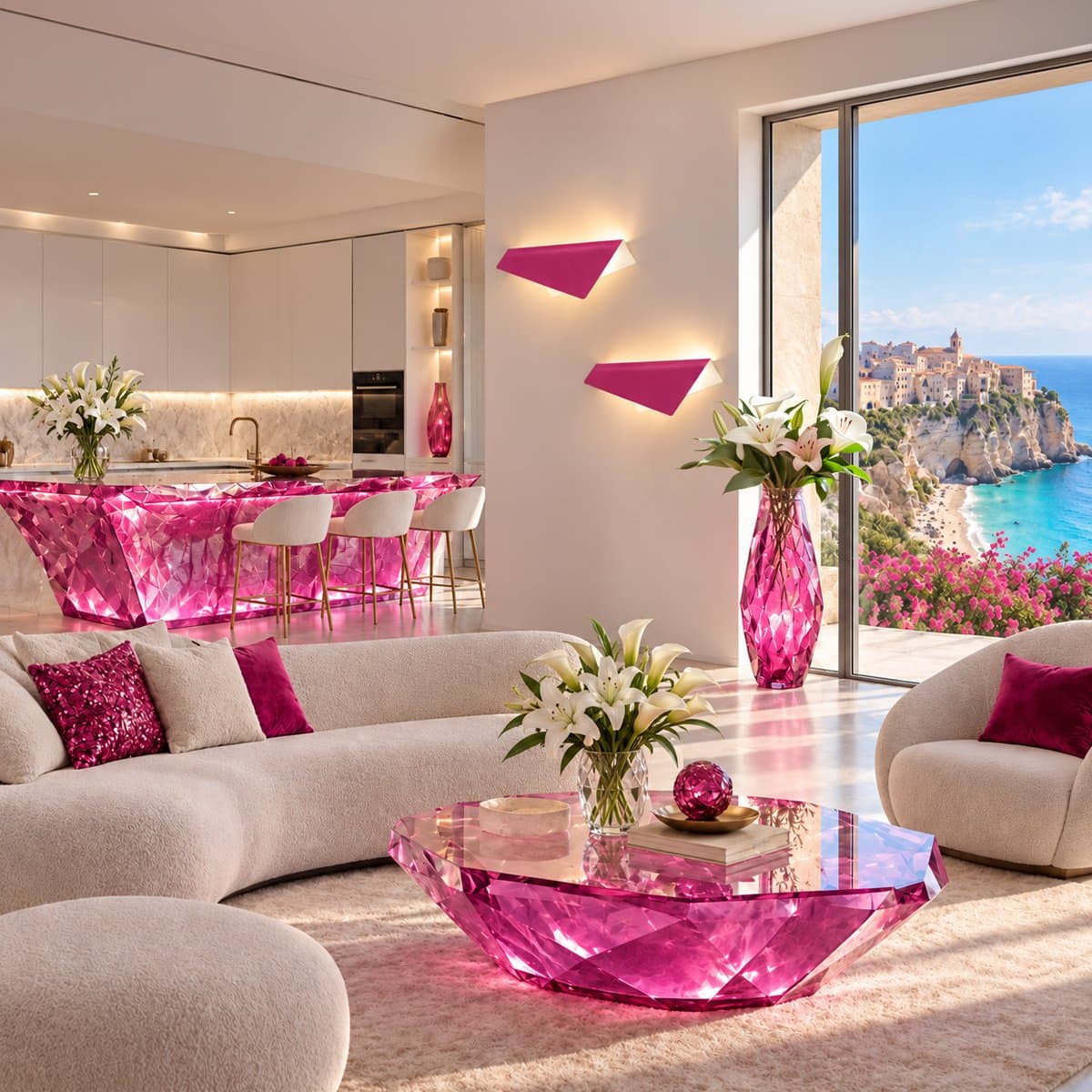 Applique led Promoluce FOLIUM A53 MA LED CCT 1937LM metallo magenta monoemissione - 2