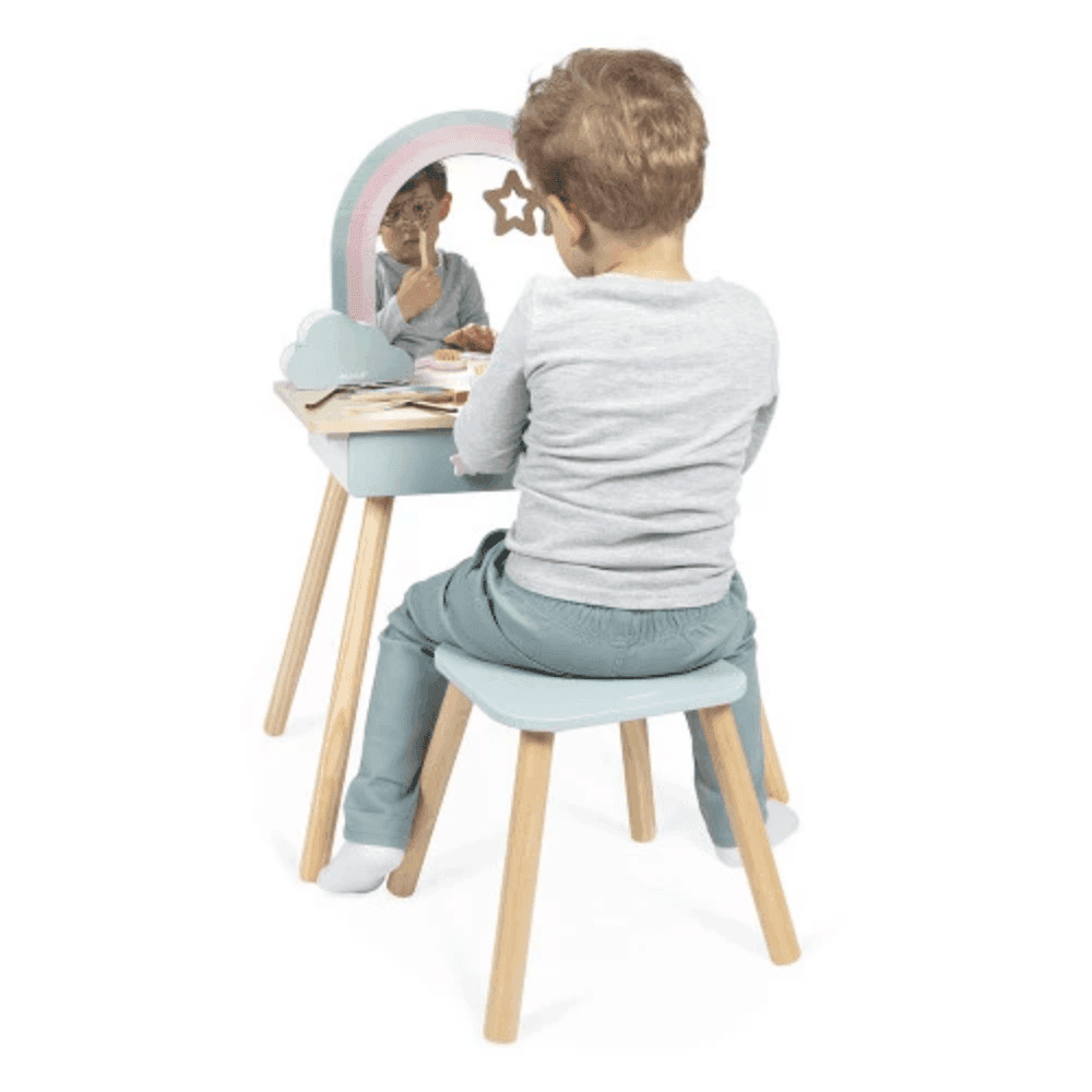 Tavola da toeletta e accessori in legno con unicorno Janod - 2