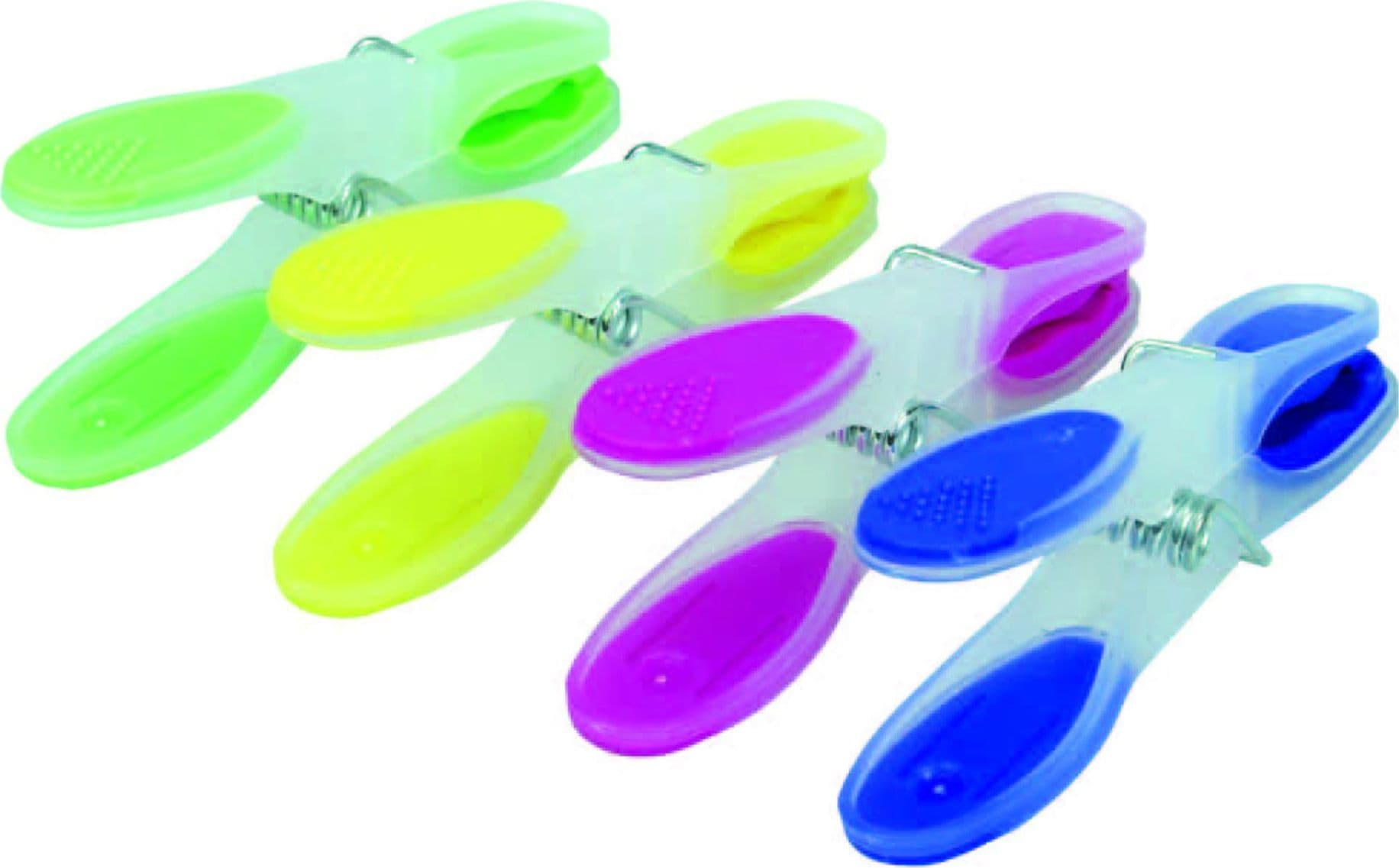 Mollette biancheria fish soft  in gomma termoplastica     144 pz    cm.8,2x1,7 - - 4