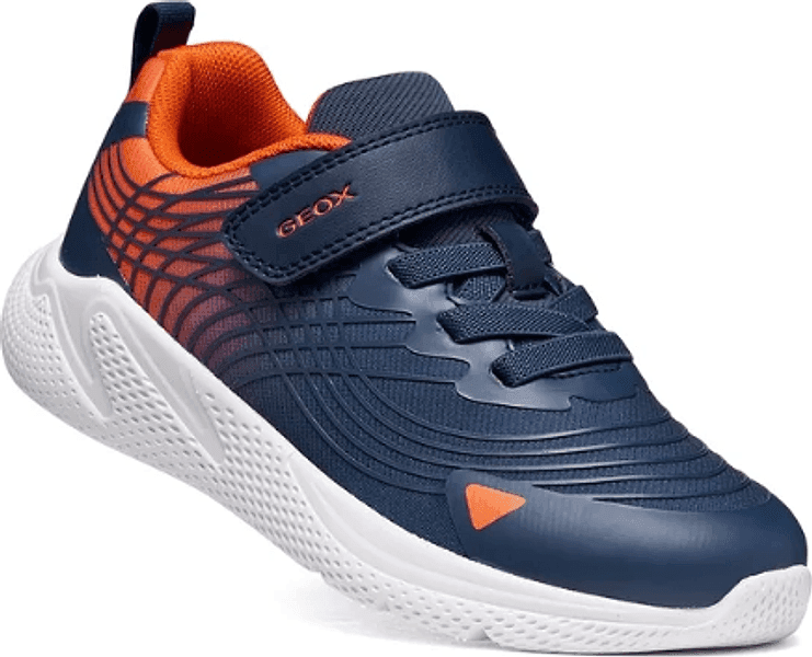 Sneakers da Bambino Blu con strappo e suola traspirante Geox - 3