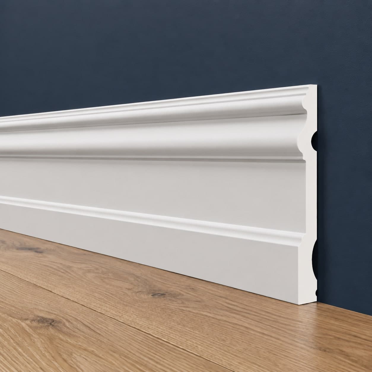 pacco da 100ML di Battiscopa RESISTO in polimeri extracompatti mod. MAGNIFICO Bianco mis. 170x15mm - 4