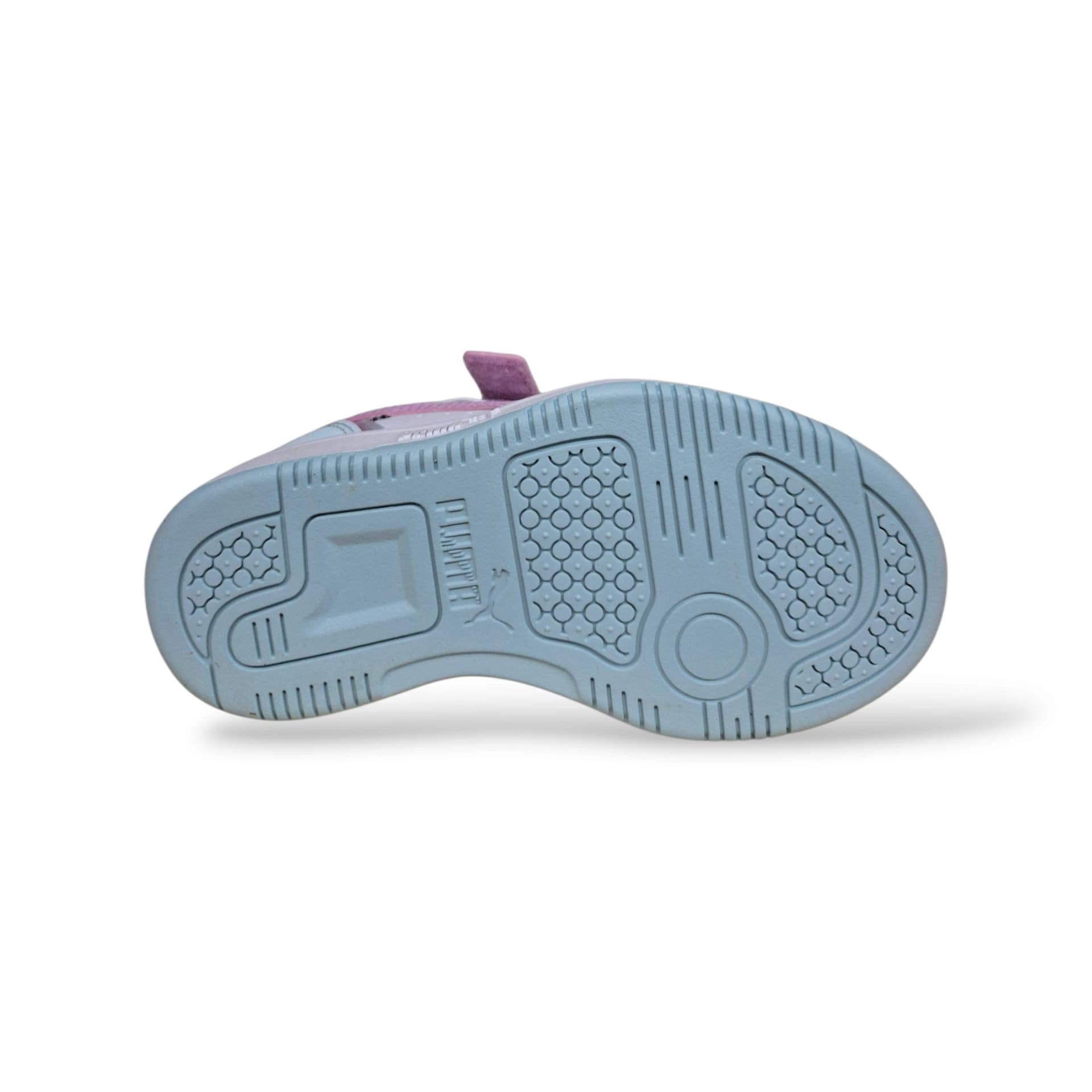 Puma Rebound 407469 Sneakers Basse Bambine Celeste Rosa Bianco | Pelle Laccio Elastico Velcro Basket Retrò Femminile Comoda Scuola Back to School | Taglie 20-35 | Scarpetteria Gica - 10