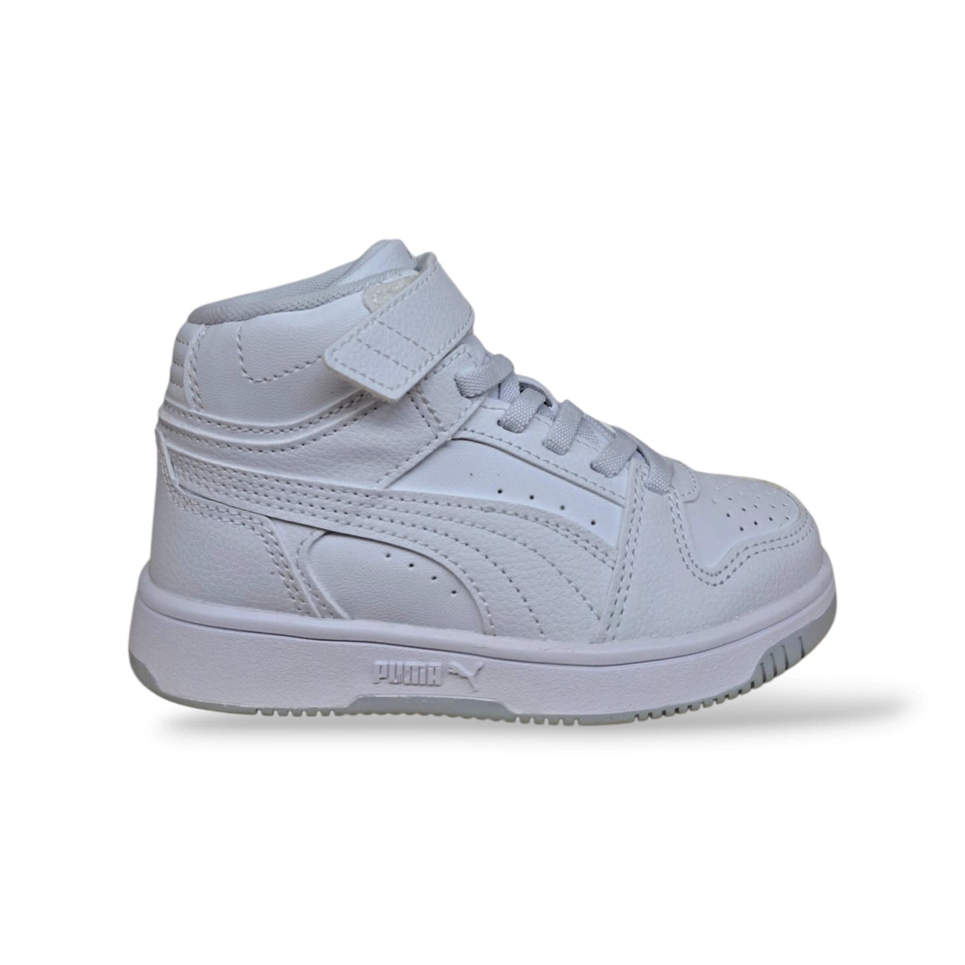 Puma Rebound 408802-408295 Sneakers bambini bianche con elastico e velcro | Taglie 20-35 – bianco