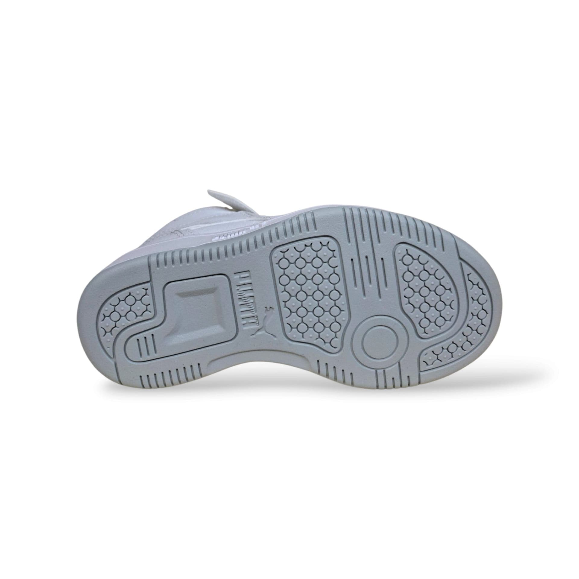 Puma Rebound 408802 Sneakers Bambini Ragazzi Bianco | Pelle Alta Basket Total White Laccio Elastico Velcro Pulito Luminoso Versatile Sportivo Quotidiano Autonomia Back to School | Taglie 28-35 | Scarpetteria Gica - 5