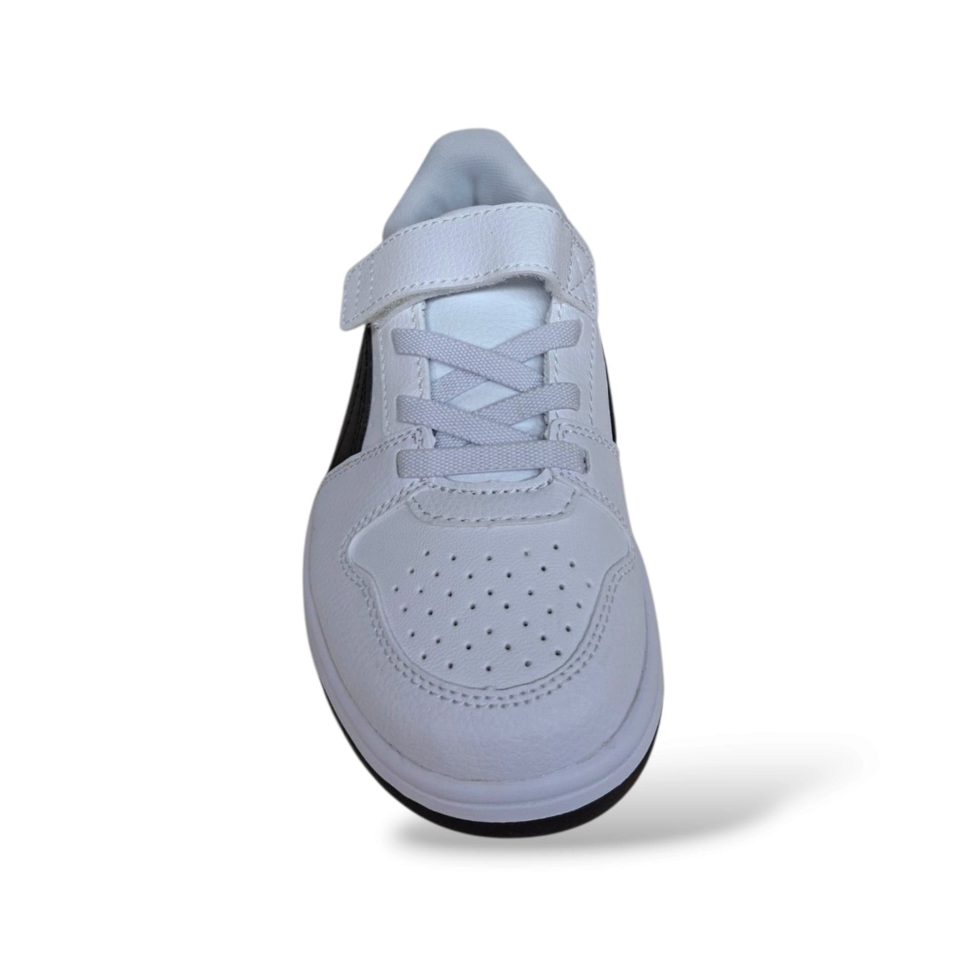 Puma Rebound 408295 Sneakers Bambini Ragazzi Bianco Nero | Pelle Alta Basket Classico Laccio Elastico Velcro Pratico Autonomia Sportivo Versatile Quotidiano Scuola Back to School | Taglie 28-35 | Scarpetteria Gica - 4