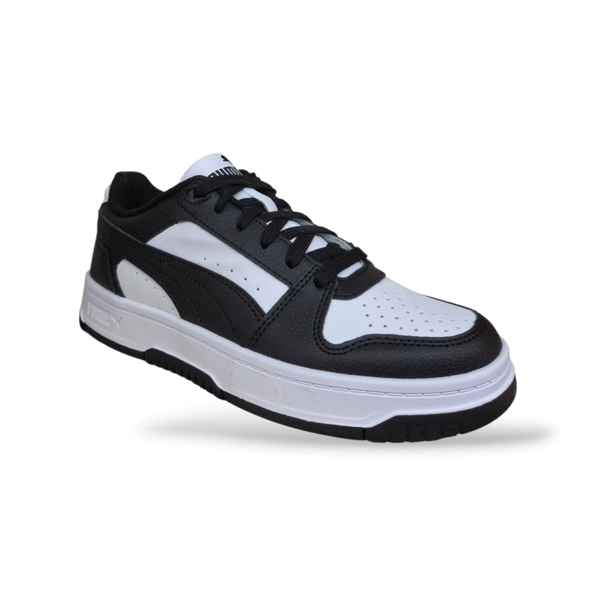 Puma Rebound 408292 Sneakers Bambini Ragazzi Nero Bianco | Pelle Alta Stile Basket Lacci Sportivo Versatile Quotidiano Back to School Scuola Tempo Libero | Taglie 36-39 | Scarpetteria Gica - 2
