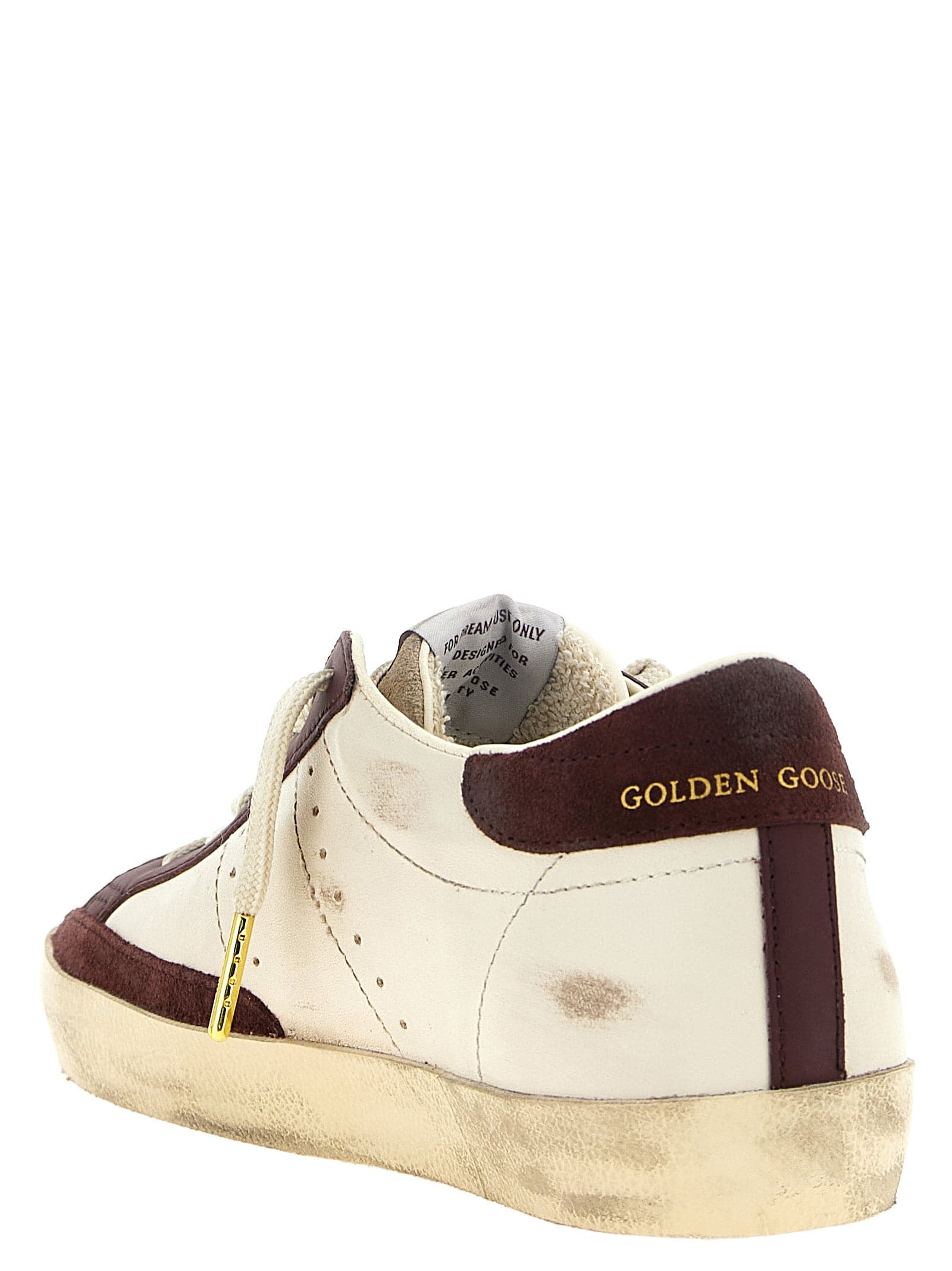 Golden Goose Bordeaux Leather Low Top Sneakers - 3