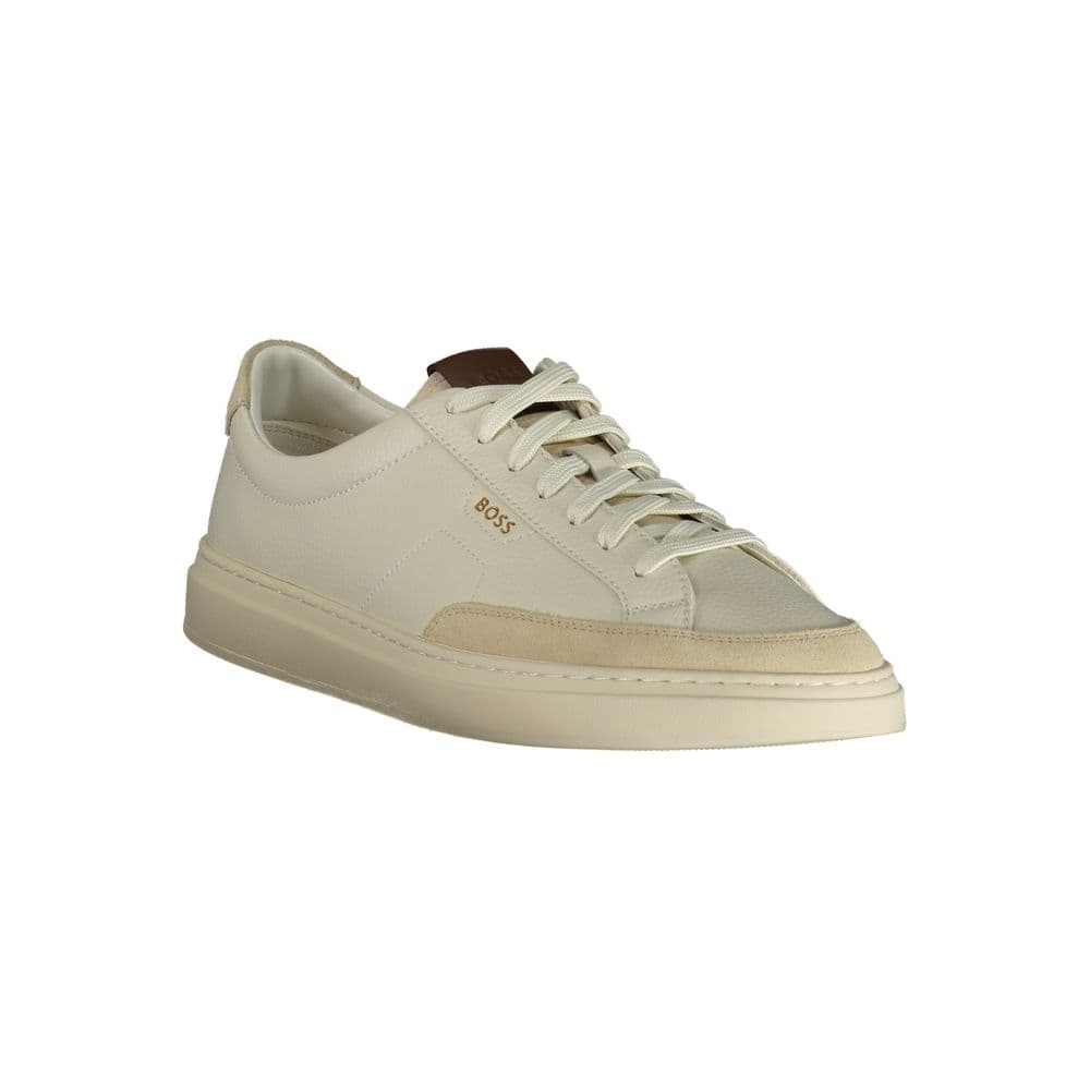 Hugo Boss Bianco Pelle Uomo Sneaker - 2