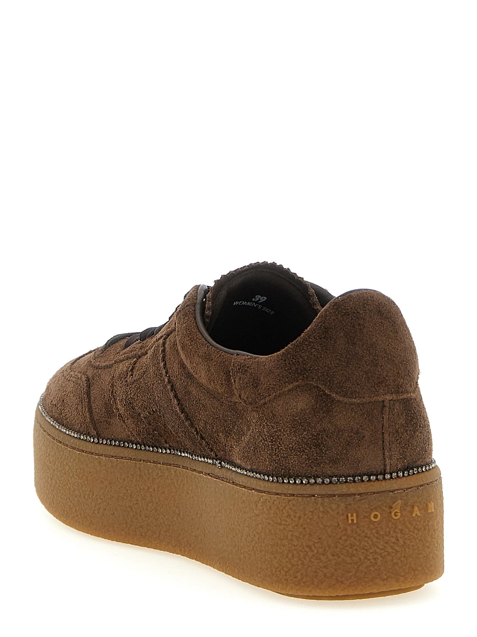 Hogan Brown Calfskin Platform Sneakers - 3