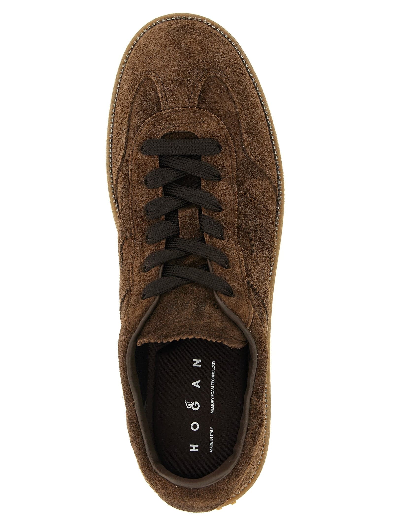 Hogan Brown Calfskin Platform Sneakers - 4