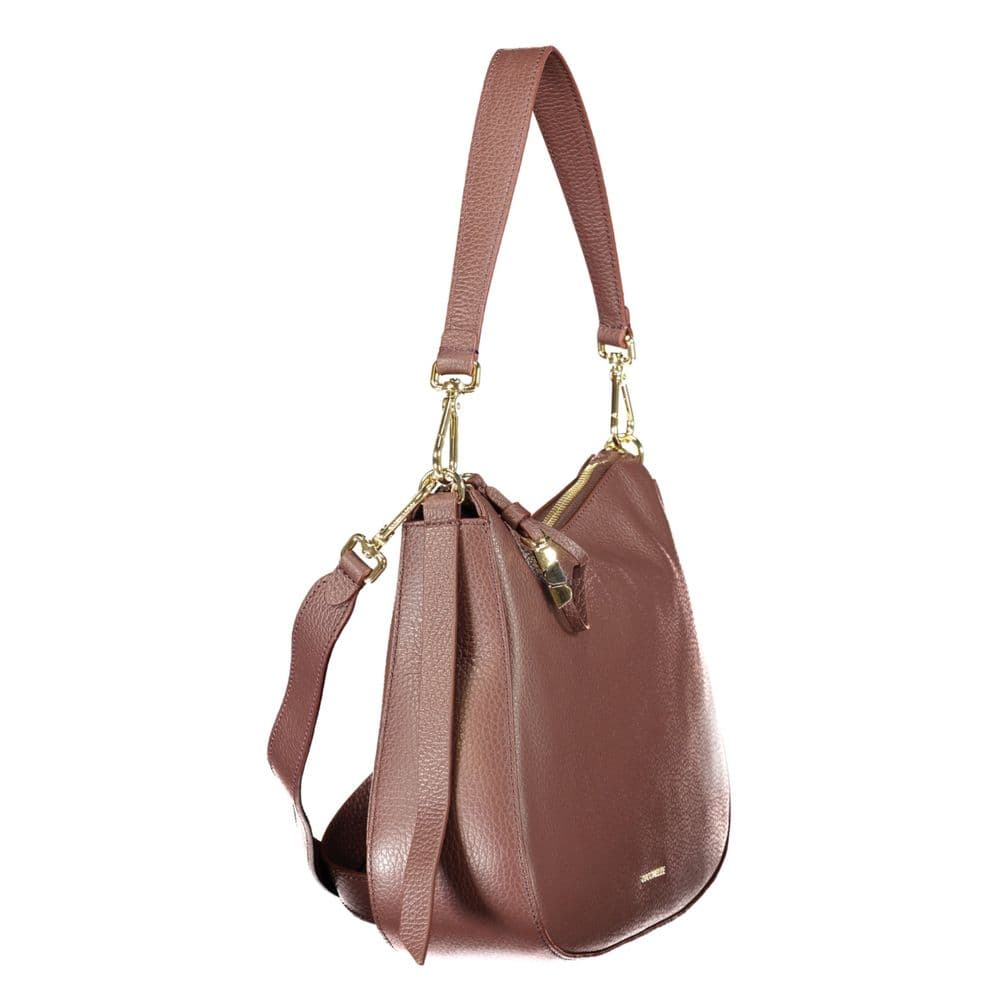 Coccinelle Brown Leather Women's Bag with Removable Strap and Internal Pocket - 3