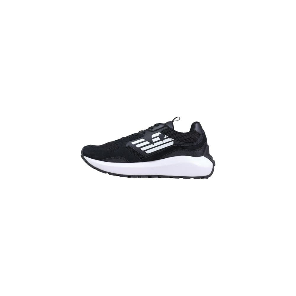 EA7 Emporio Armani Black And White Polyethylene Athletic Sneakers - 3