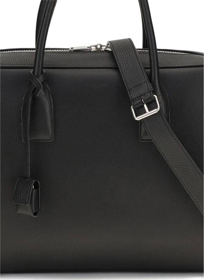 Saint Laurent Black Calf Leather Bos Taurus Handbag - 4