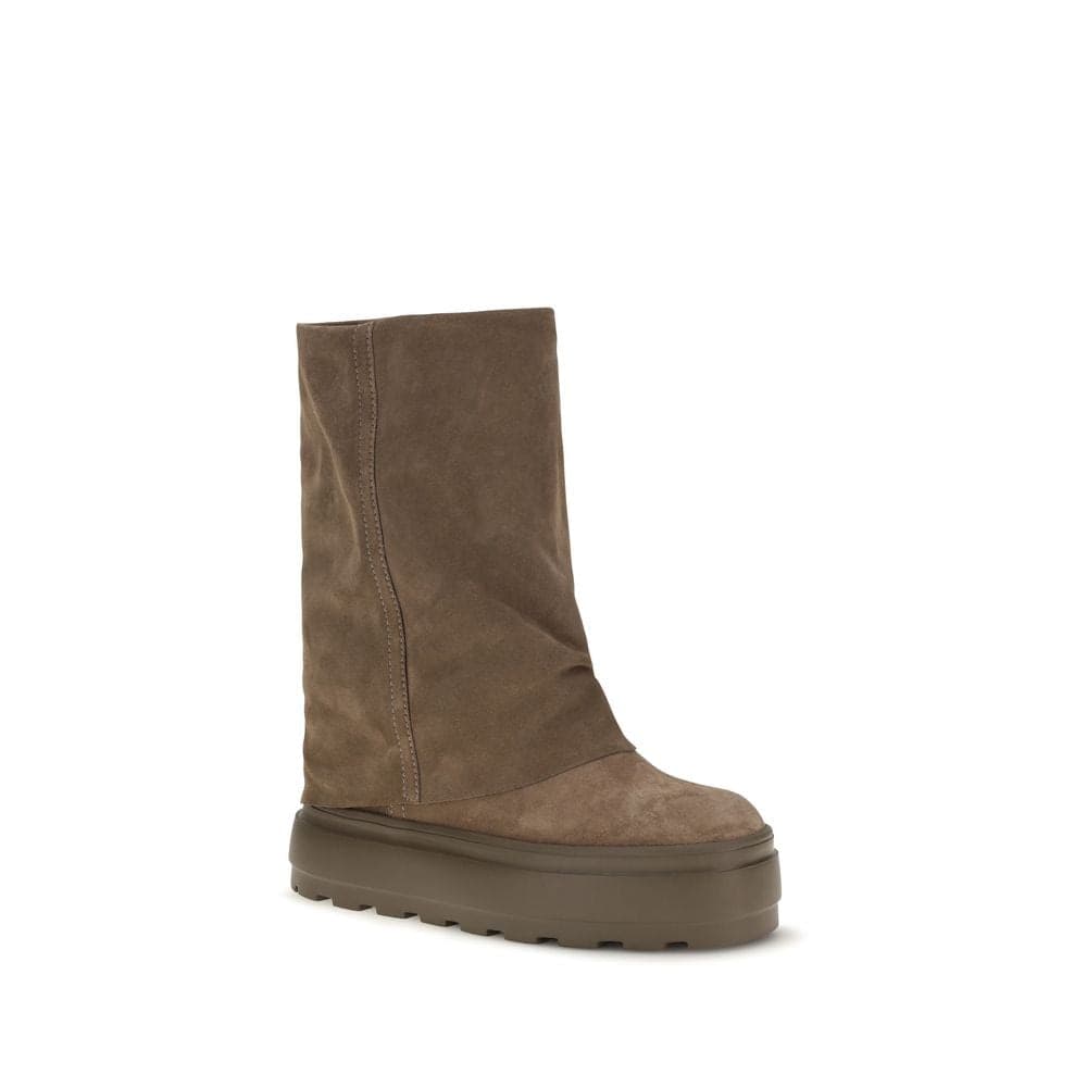 Casadei Brown Calf Leather Bos Taurus Flat Boots - 2