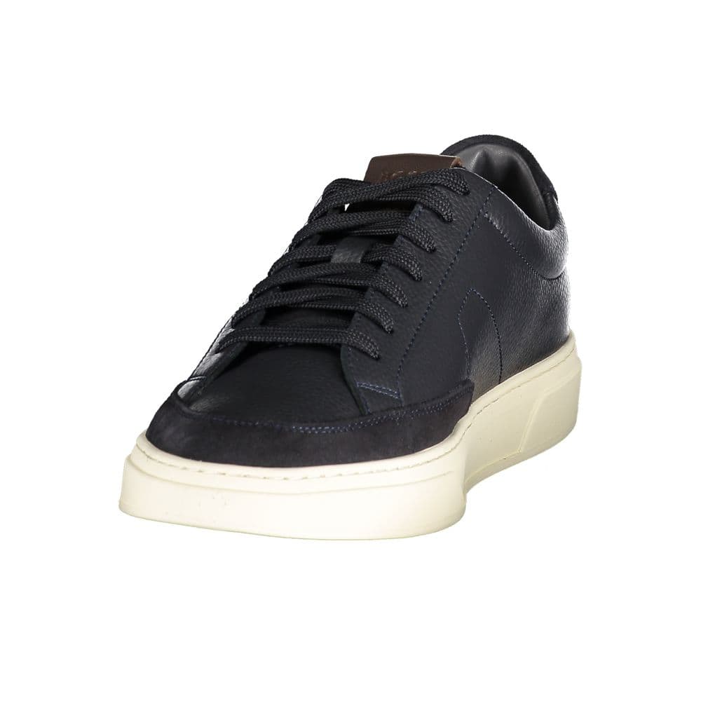 Hugo Boss Blue Leather Men's Sneakers - 3