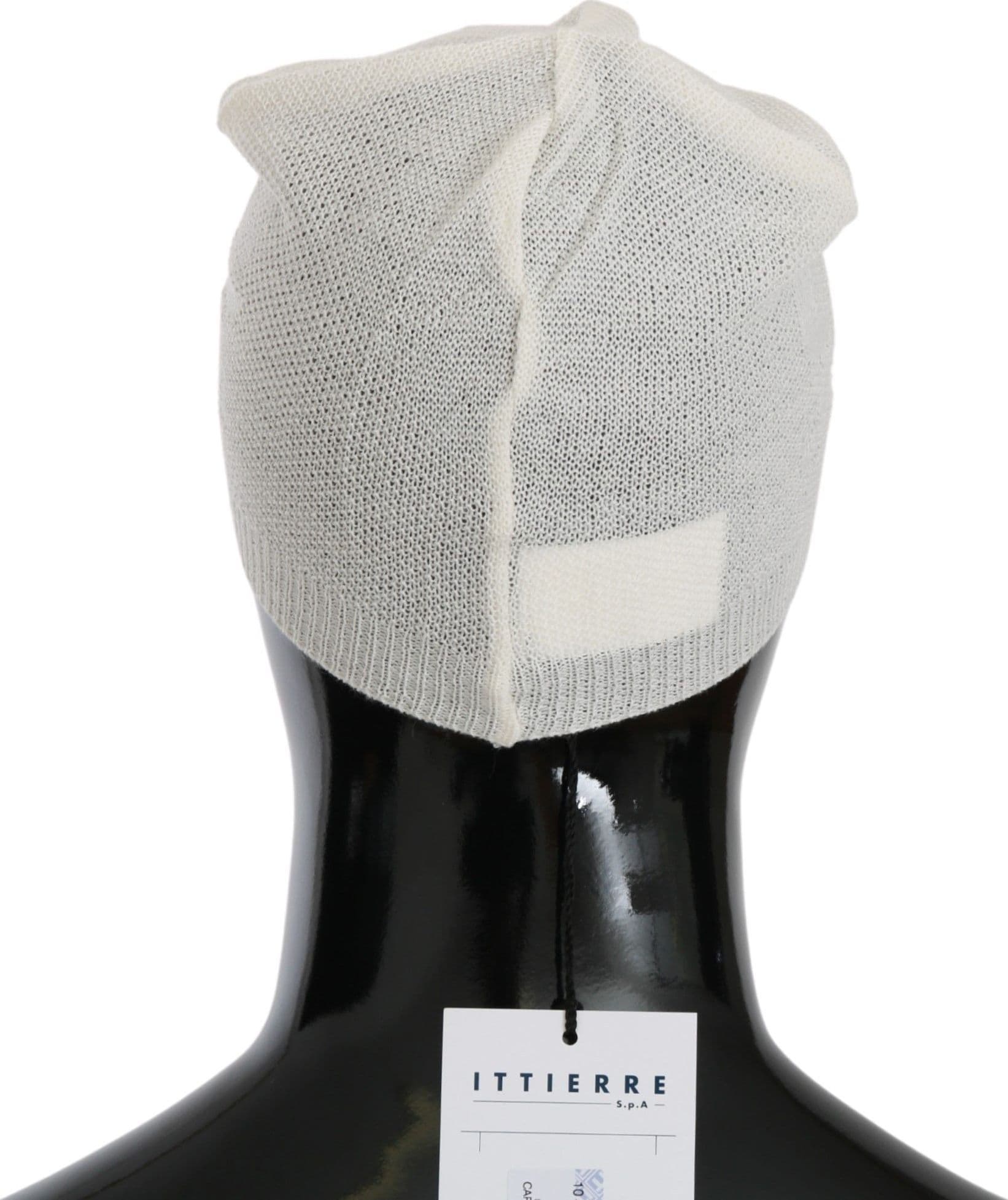 Costume National Beanie White Wool Blend Branded Hat - 2
