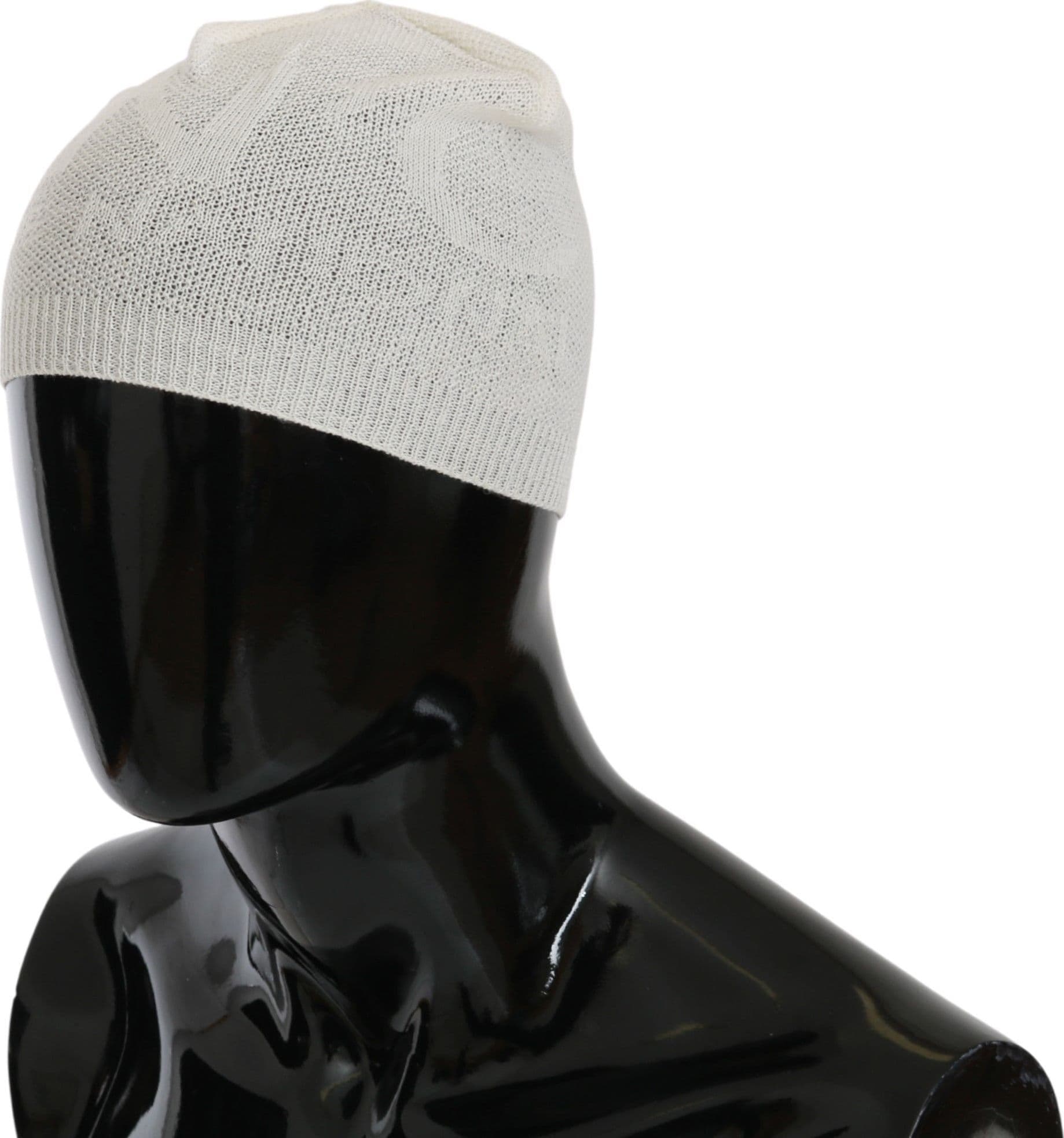 Costume National Beanie White Wool Blend Branded Hat - 4