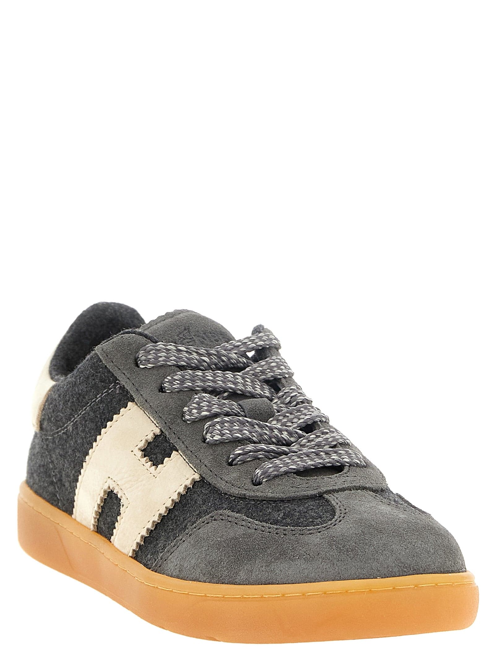 Hogan Gray Wool Low Top Sneakers - 2