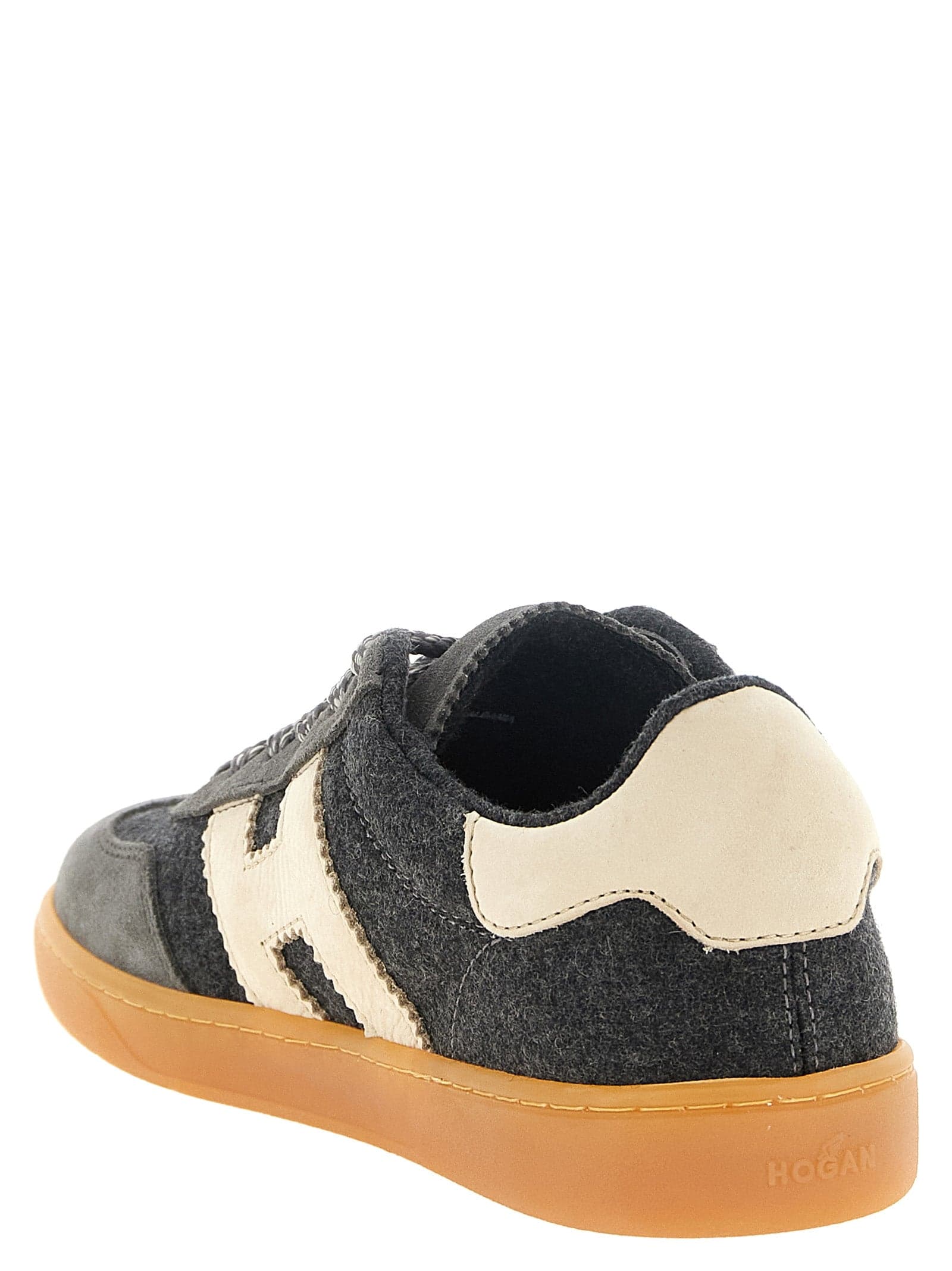 Hogan Gray Wool Low Top Sneakers - 3
