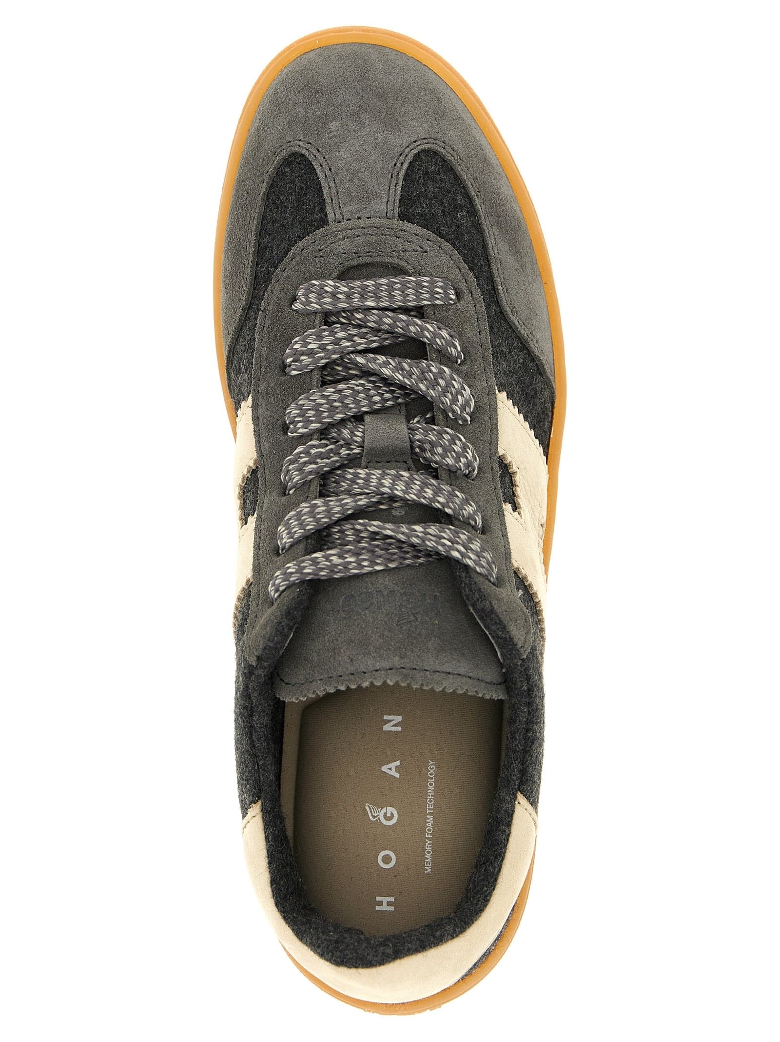 Hogan Gray Wool Low Top Sneakers - 4