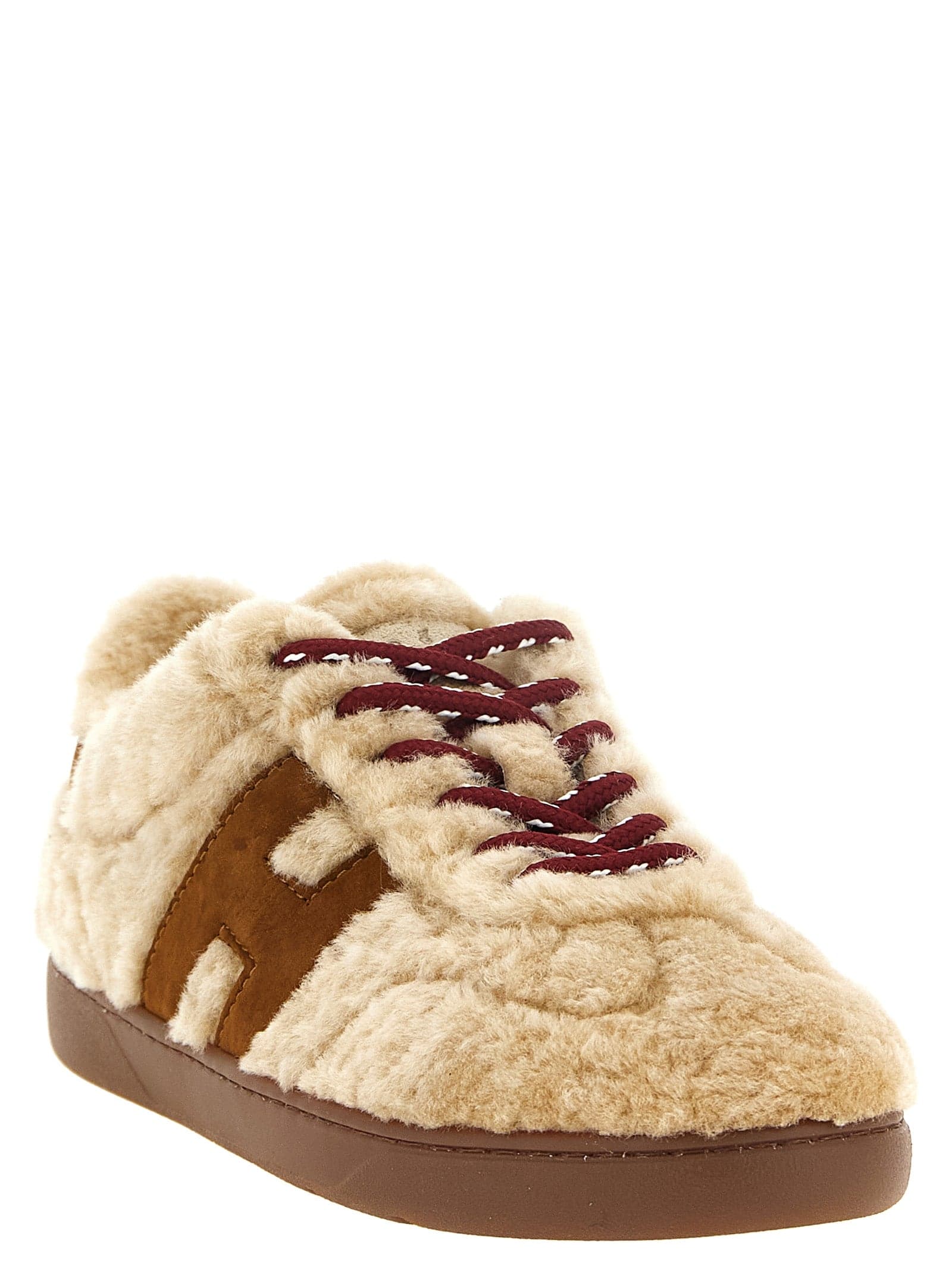 Hogan Beige Goatskin Low Top Sneakers - 2