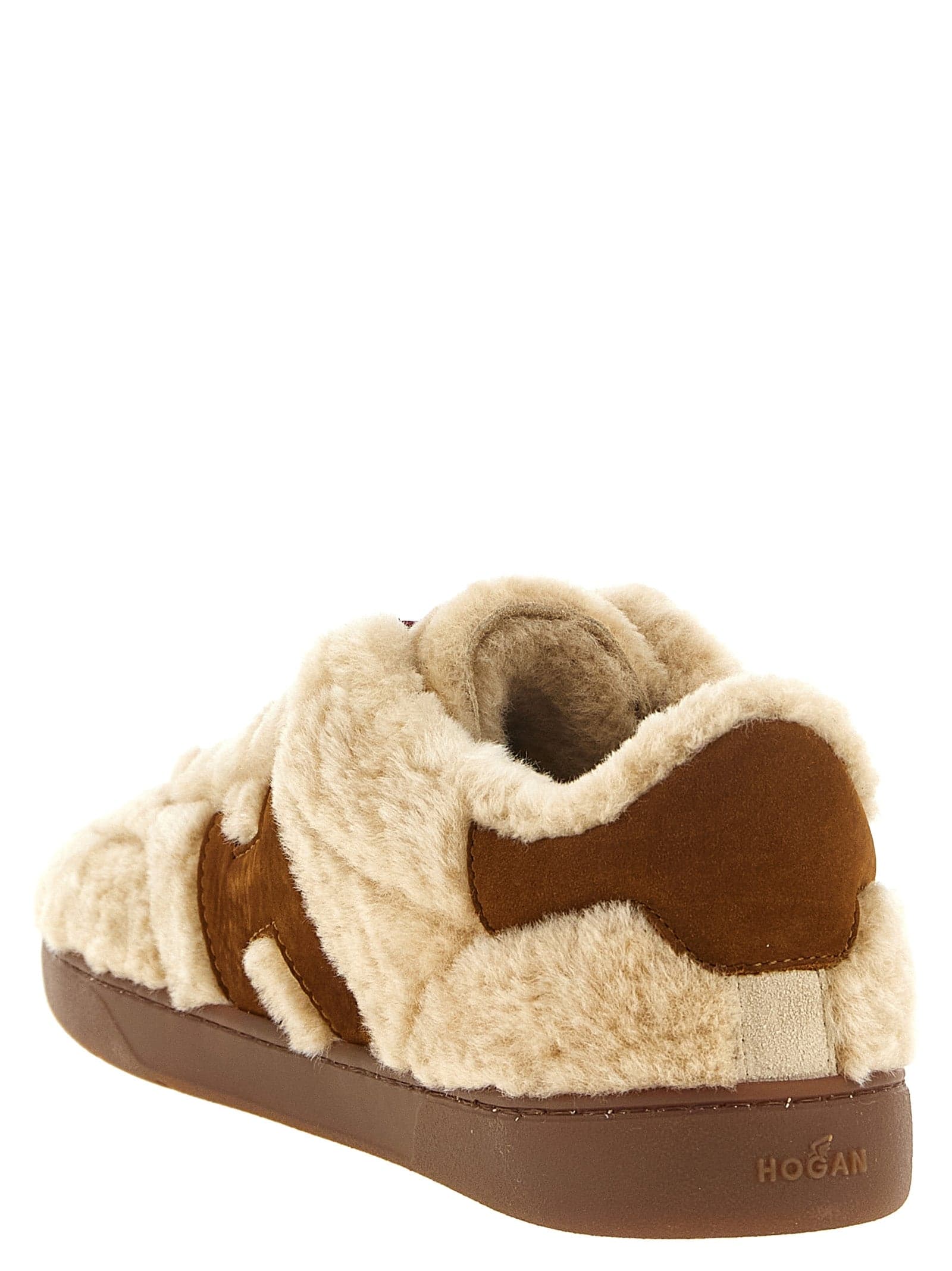 Hogan Beige Goatskin Low Top Sneakers - 3