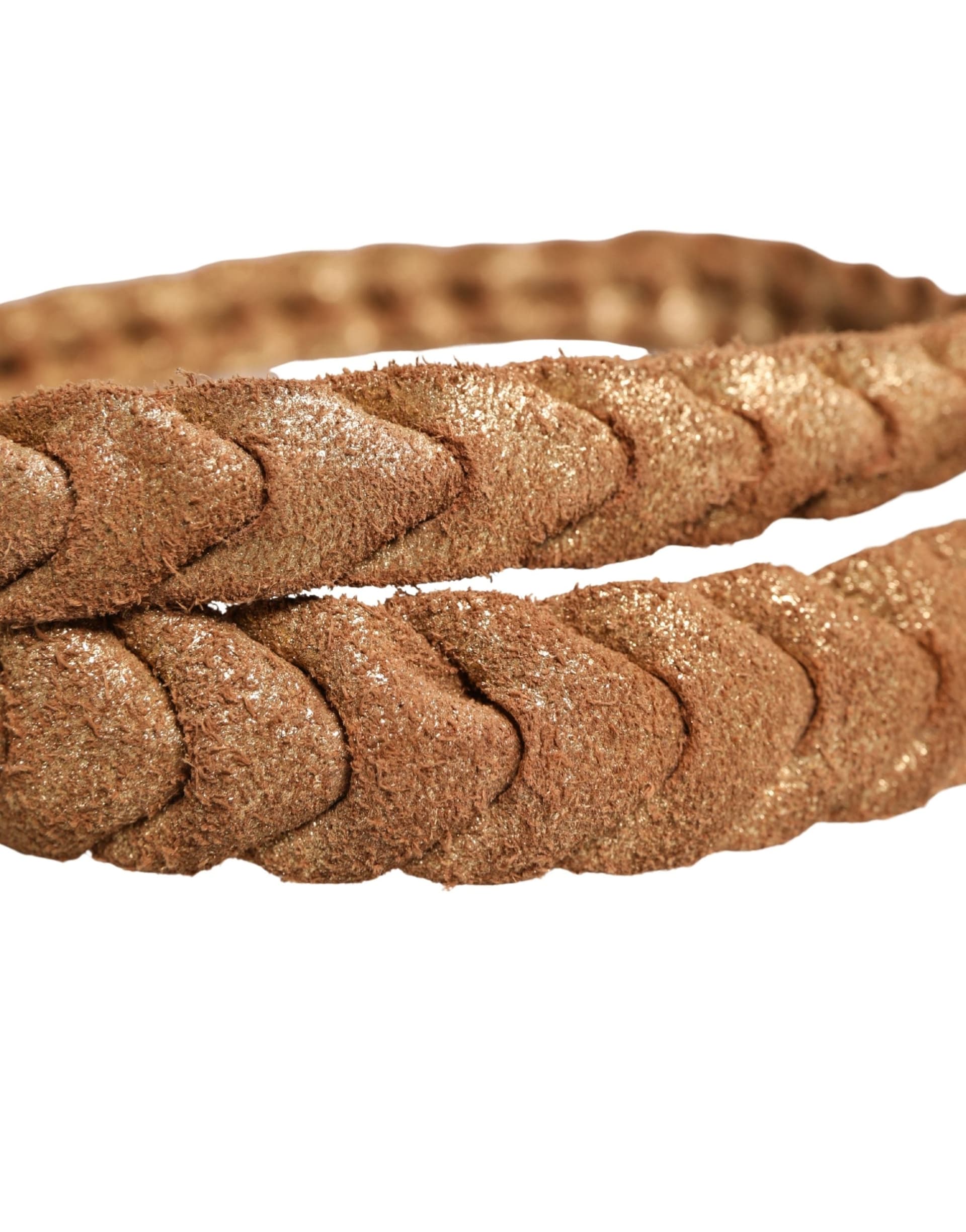 Ermanno Scervino Brown Leather Braided Metal Buckle Belt - 4