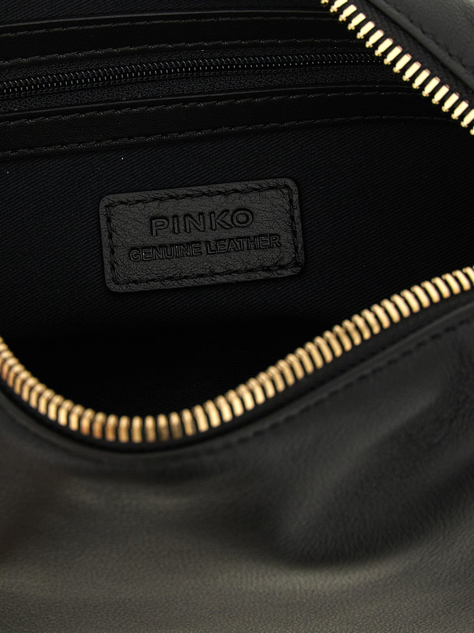 PINKO Black Lambskin Shoulder Bag - 4