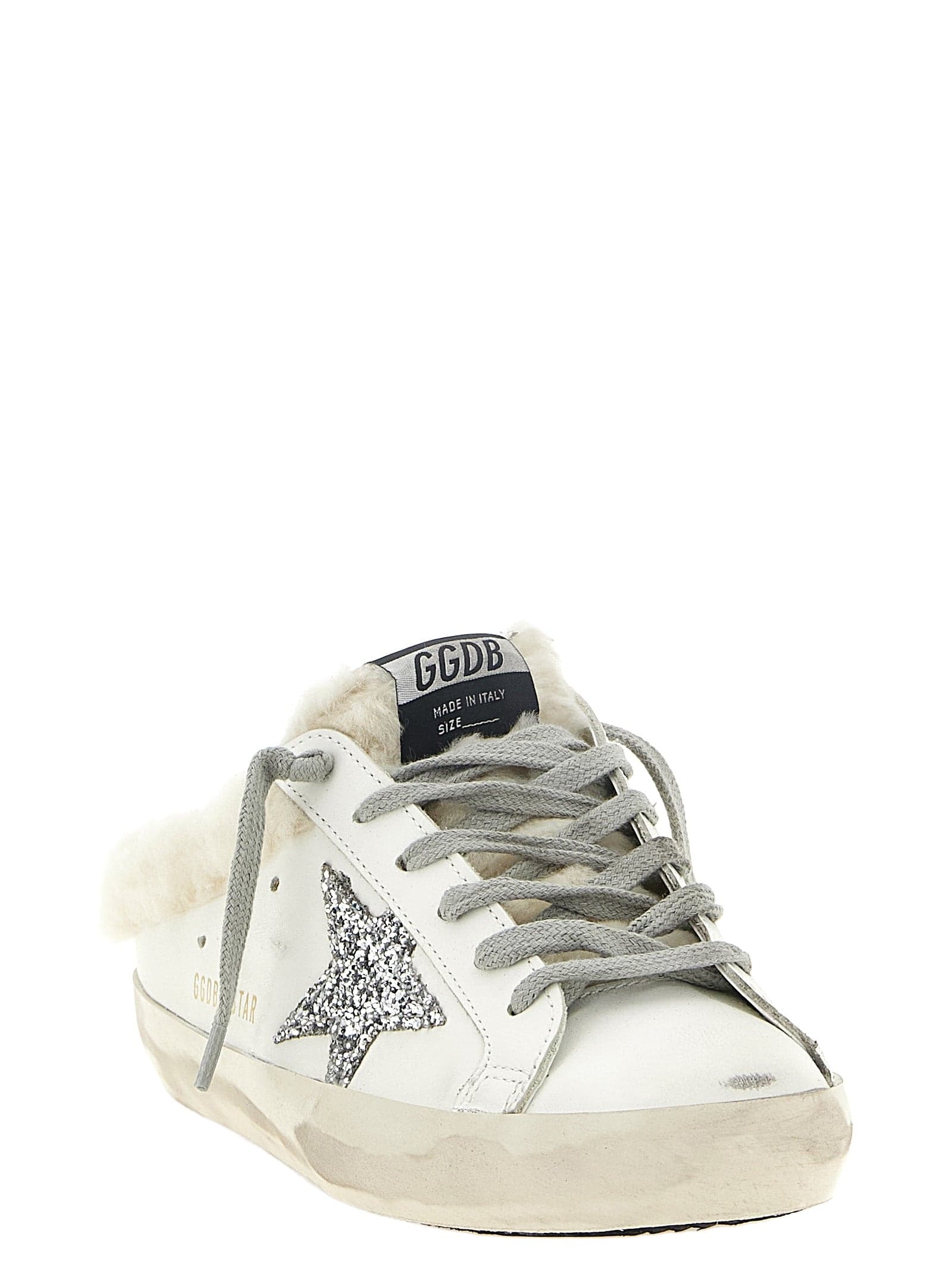 Golden Goose White Leather Slides - 2