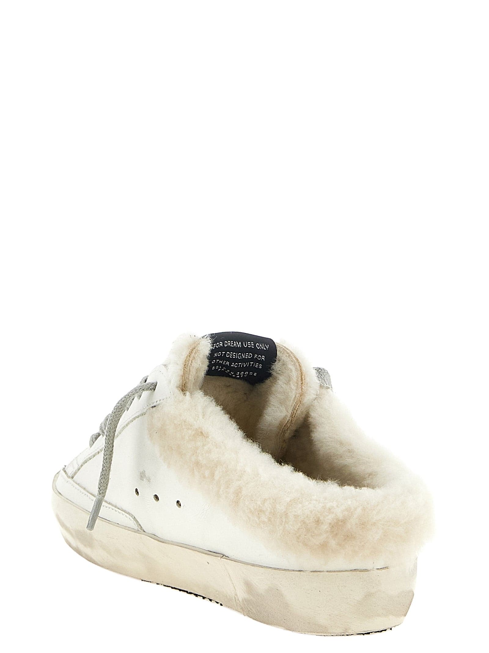 Golden Goose White Leather Slides - 3