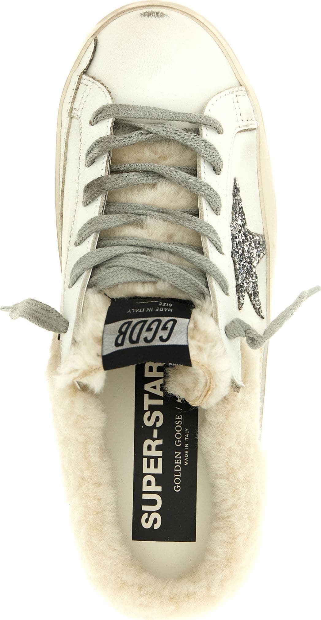 Golden Goose White Leather Slides - 4
