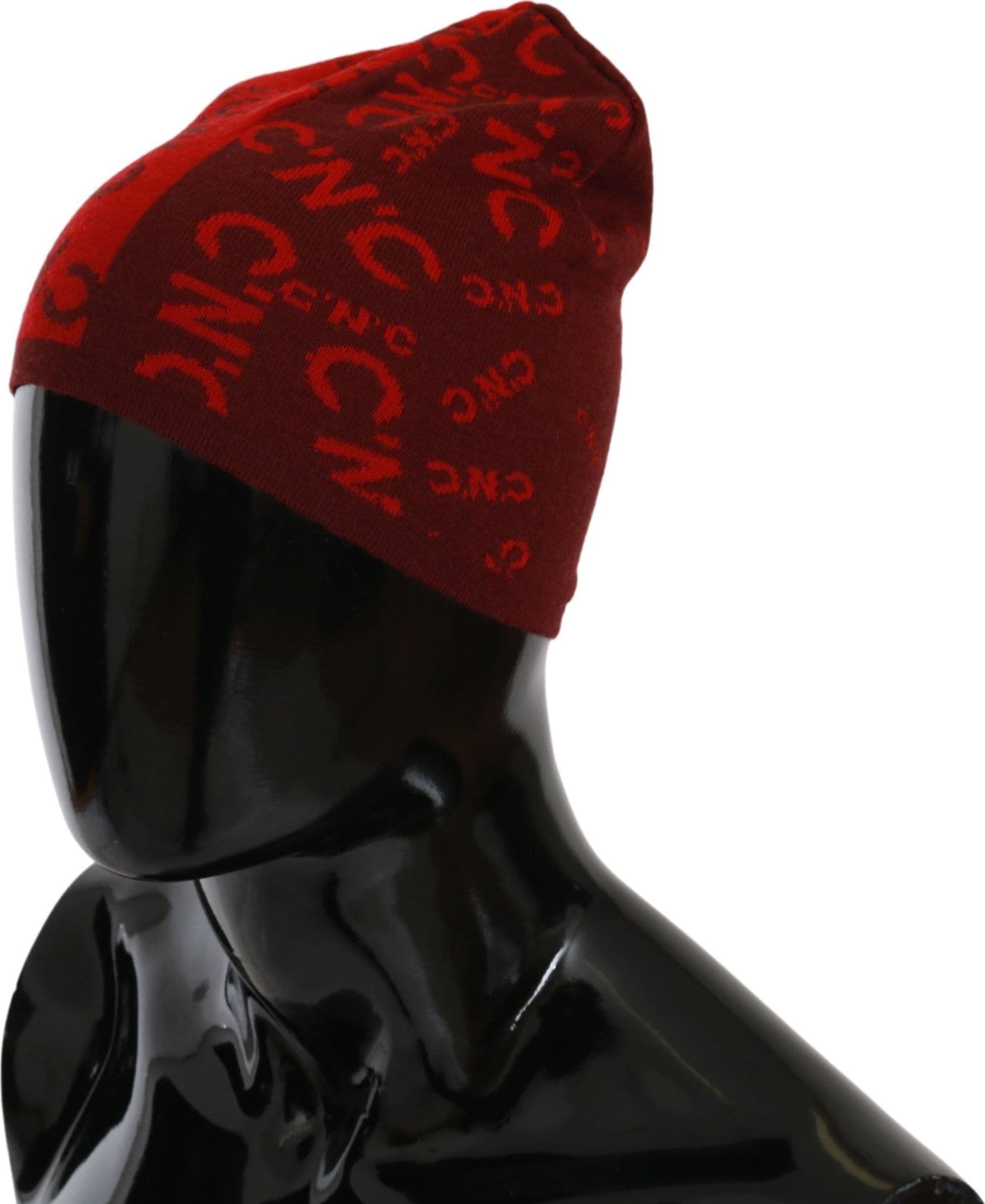 Costume National Red Wool Blend Branded Beanie Hat - 4