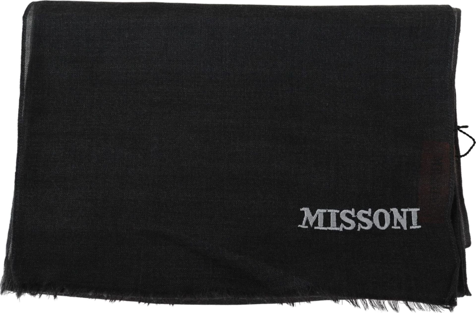 Missoni Black 100% Wool Unisex Neck Wrap Scarf - 4