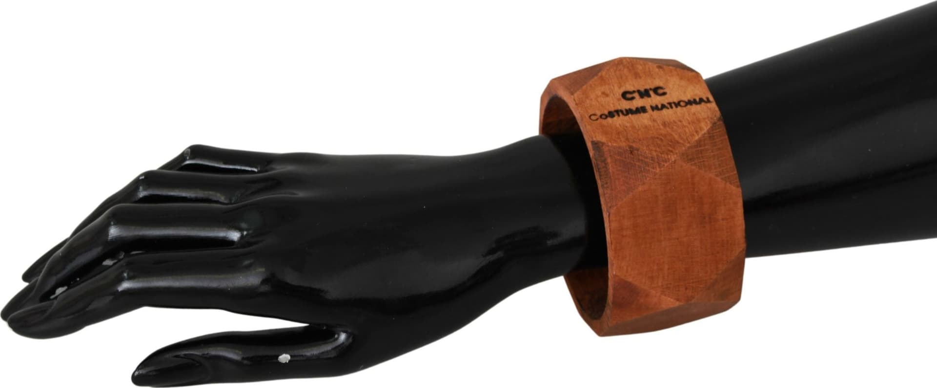 Costume National Brown Wooden Branded Bracelet - 3