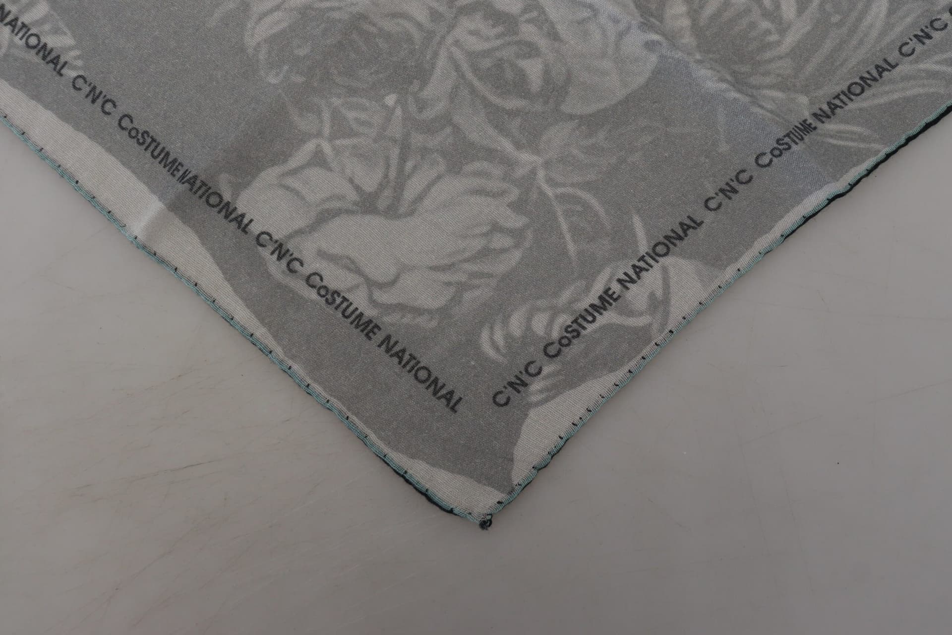Costume National Gray Print Shawl Foulard Branded Scarf - 2