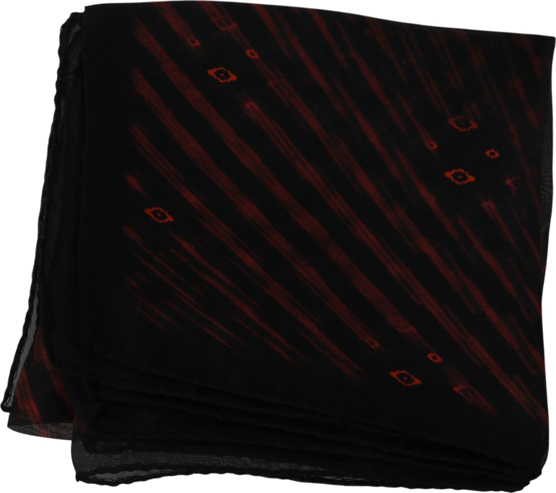 Costume National Black Orange 100% Silk Branded Scarf - 3