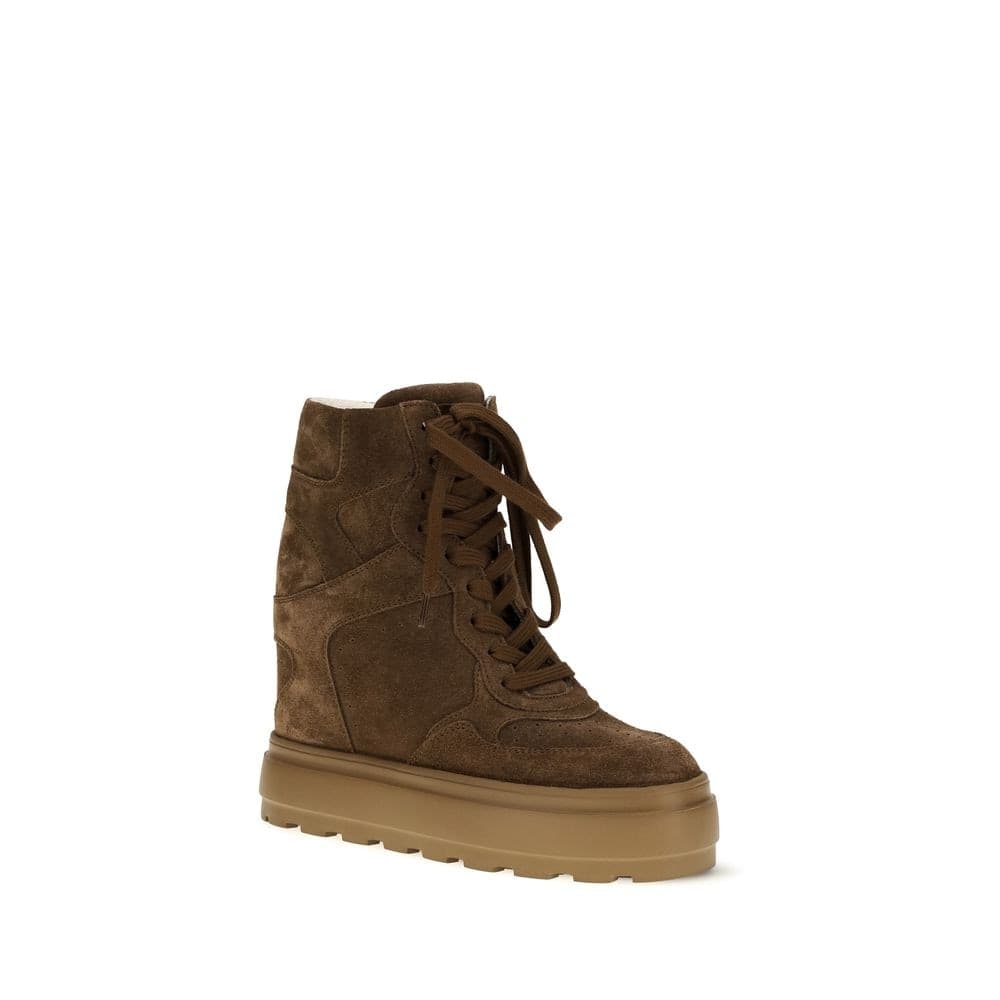Casadei Brown Rubber Platform Sneakers - 2