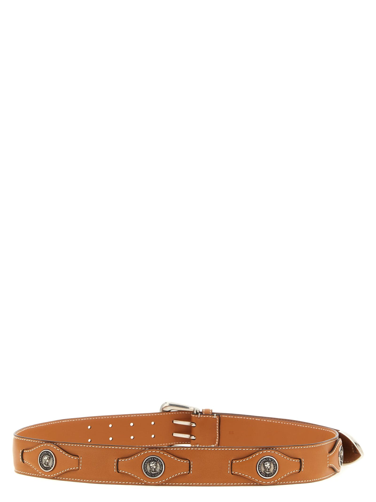Ermanno Scervino Brown Calfskin Regular Belt - 2