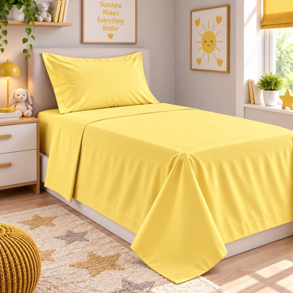 Lenzuola Letto Singolo Cotone Botticelli Home Solid Color - 46