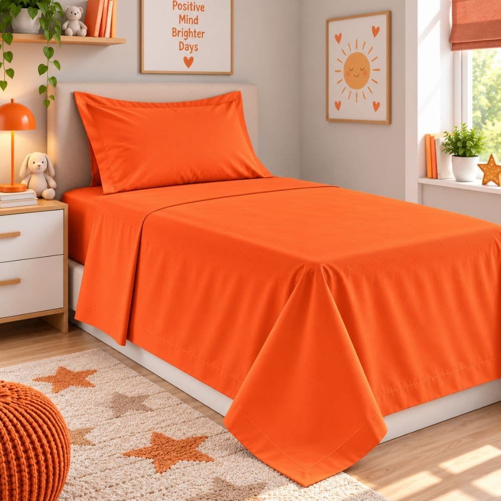 Lenzuola Letto Singolo Cotone Botticelli Home Solid Color - 55